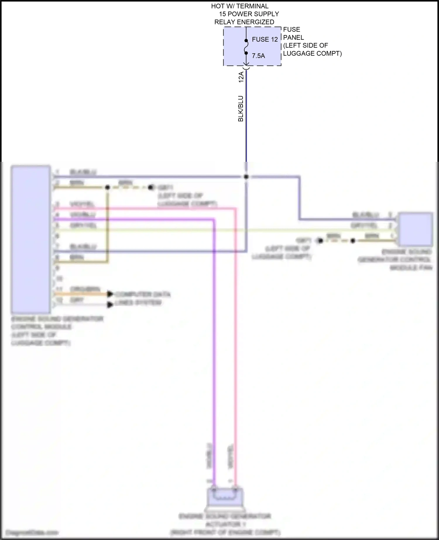 Wiring diagram fuse panel d for Audi A8 D5 facelift (2021-2024) (1 of 22)