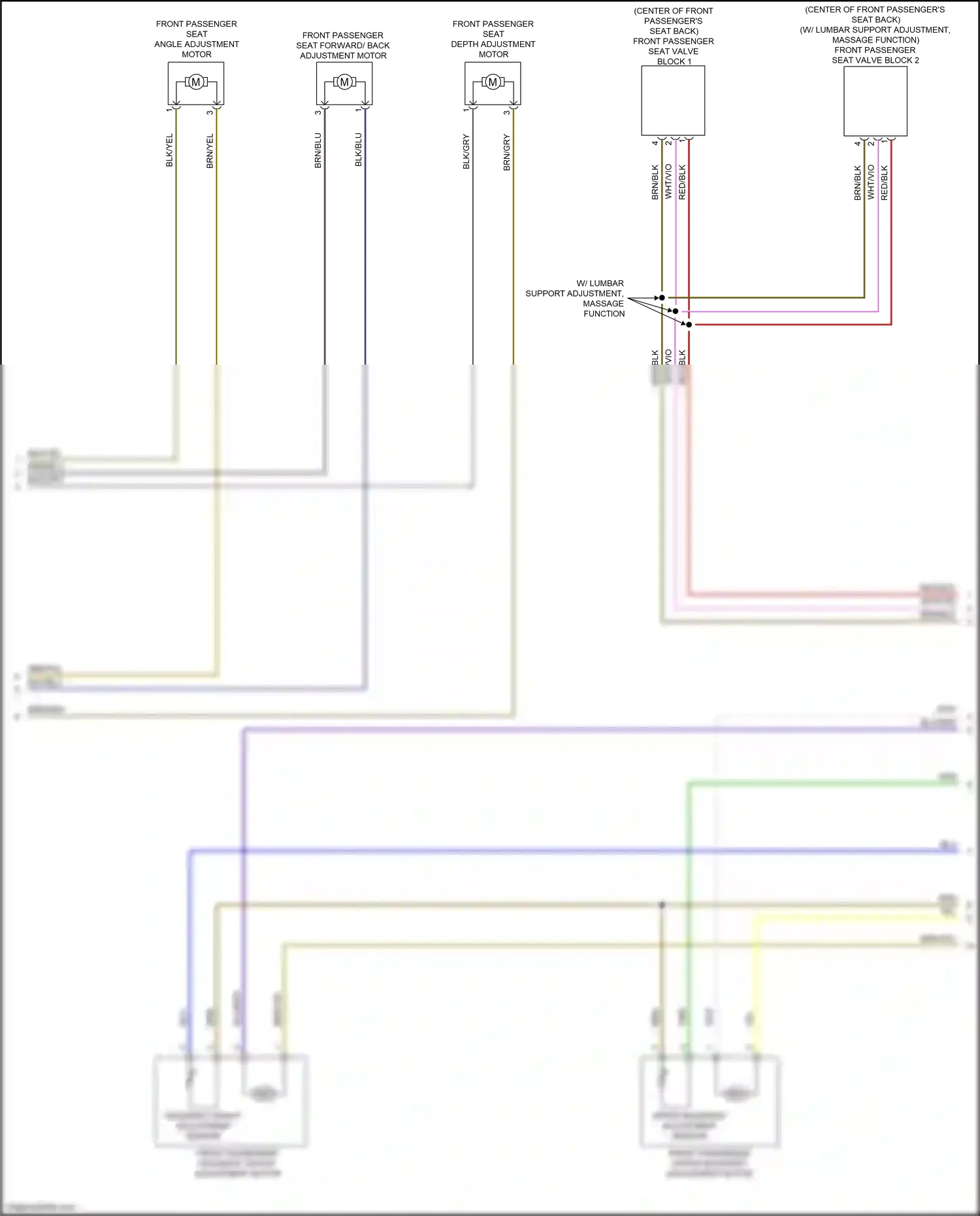 Wiring diagram headrest height adjustment sensor for Audi A8 D5 facelift (2021-2024) (2 of 2)