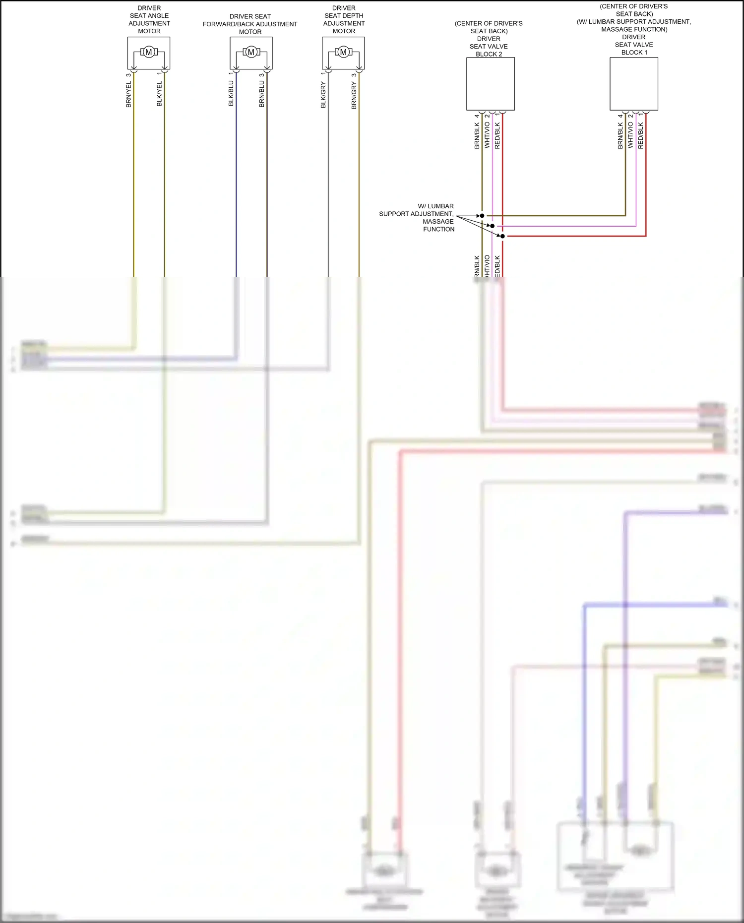 Wiring diagram headrest height adjustment sensor for Audi A8 D5 facelift (2021-2024) (1 of 2)