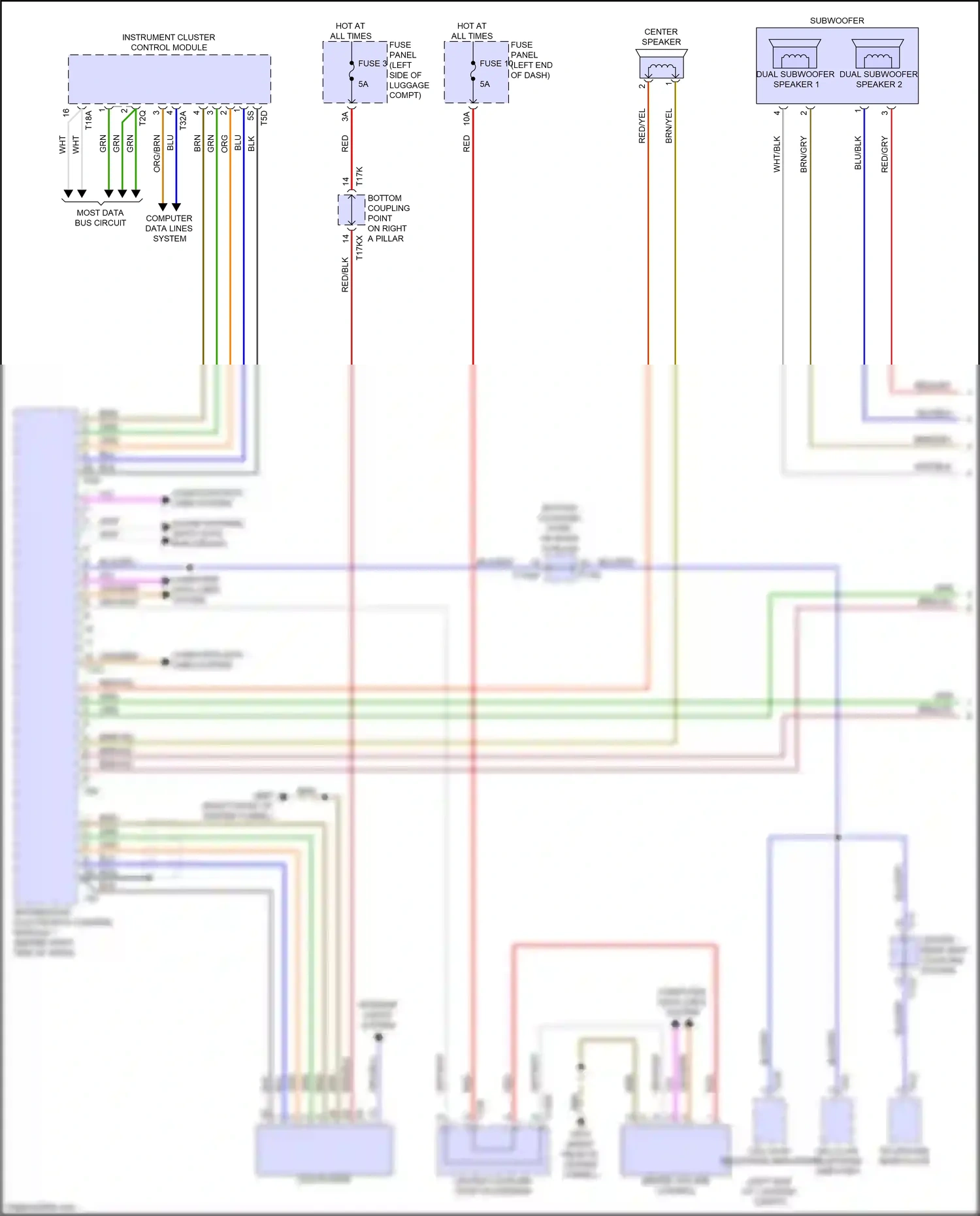 Wiring diagram instrument cluster control module for Audi A8 D5 facelift (2021-2024) (18 of 33)