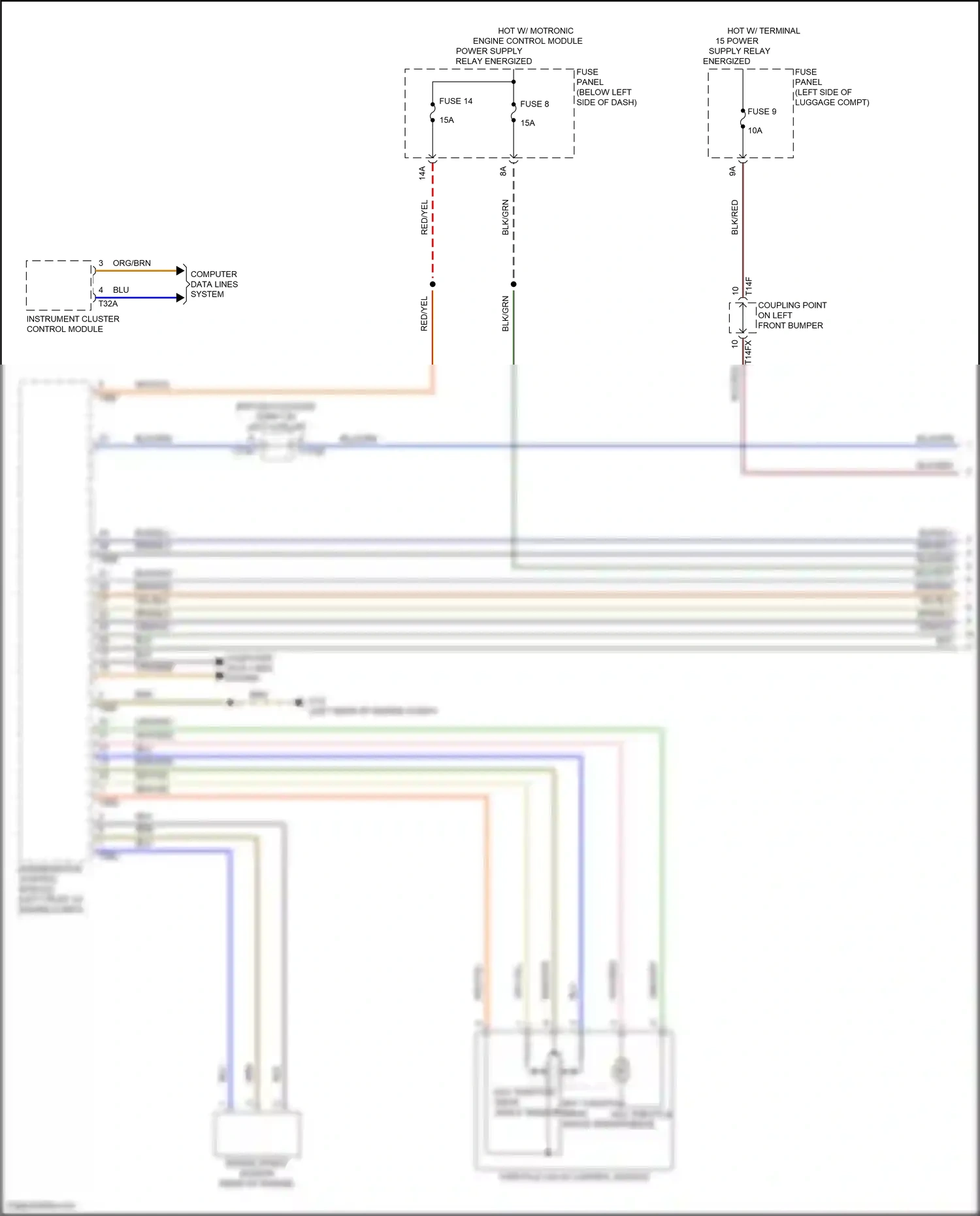 Wiring diagram instrument cluster control module for Audi A8 D5 facelift (2021-2024) (13 of 33)