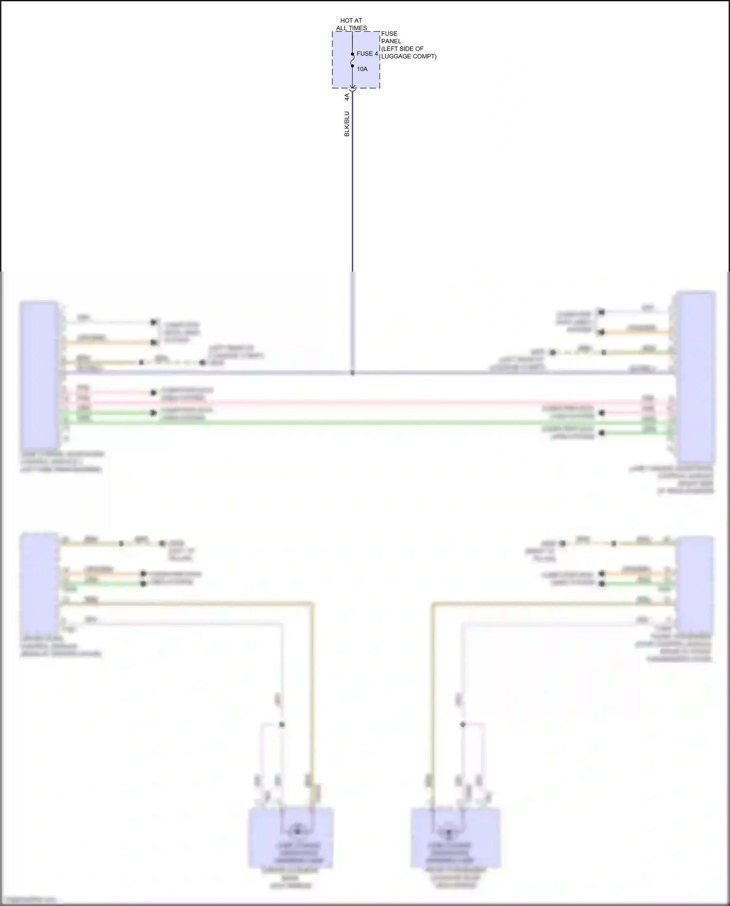 Wiring diagram lane change assistance control module for Audi A8 D5 facelift (2021-2024) (3 of 4)