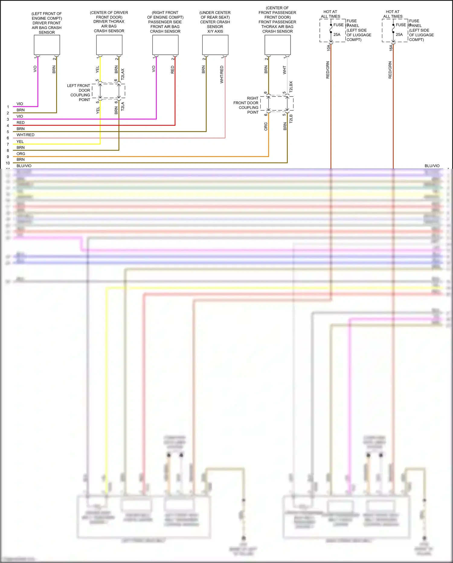 Wiring diagram left front door coupling point for Audi A8 D5 facelift (2021-2024) (10 of 37)