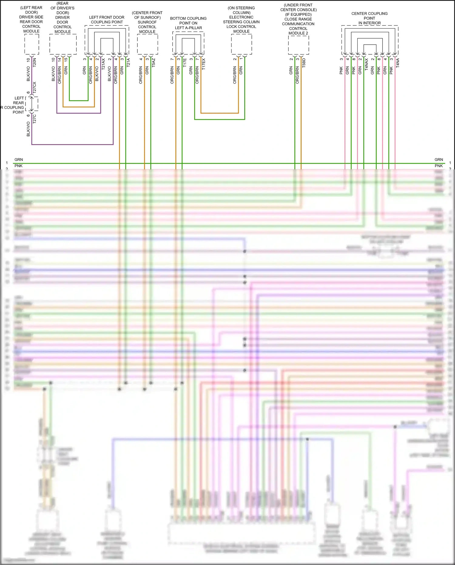 Wiring diagram left front door coupling point for Audi A8 D5 facelift (2021-2024) (22 of 37)