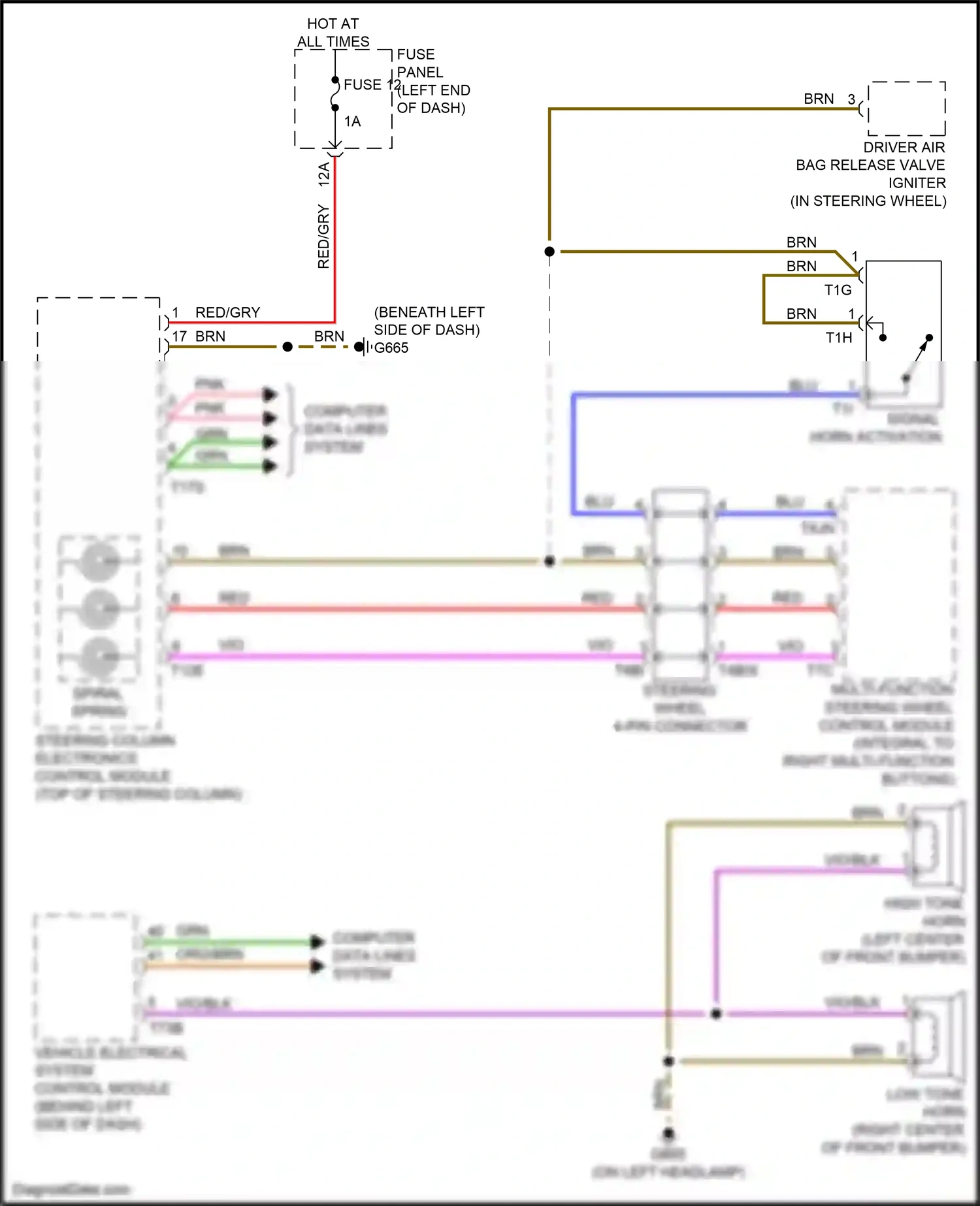 Wiring diagram multi-function steering wheel control module for Audi A8 D5 facelift (2021-2024) (3 of 4)