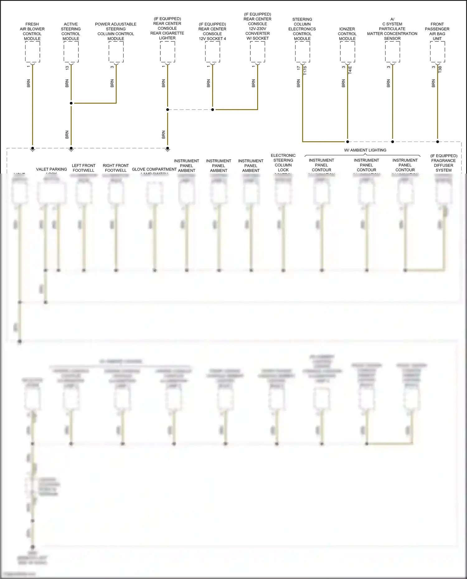 Wiring diagram power adjustable steering column control module for Audi A8 D5 facelift (2021-2024) (1 of 3)