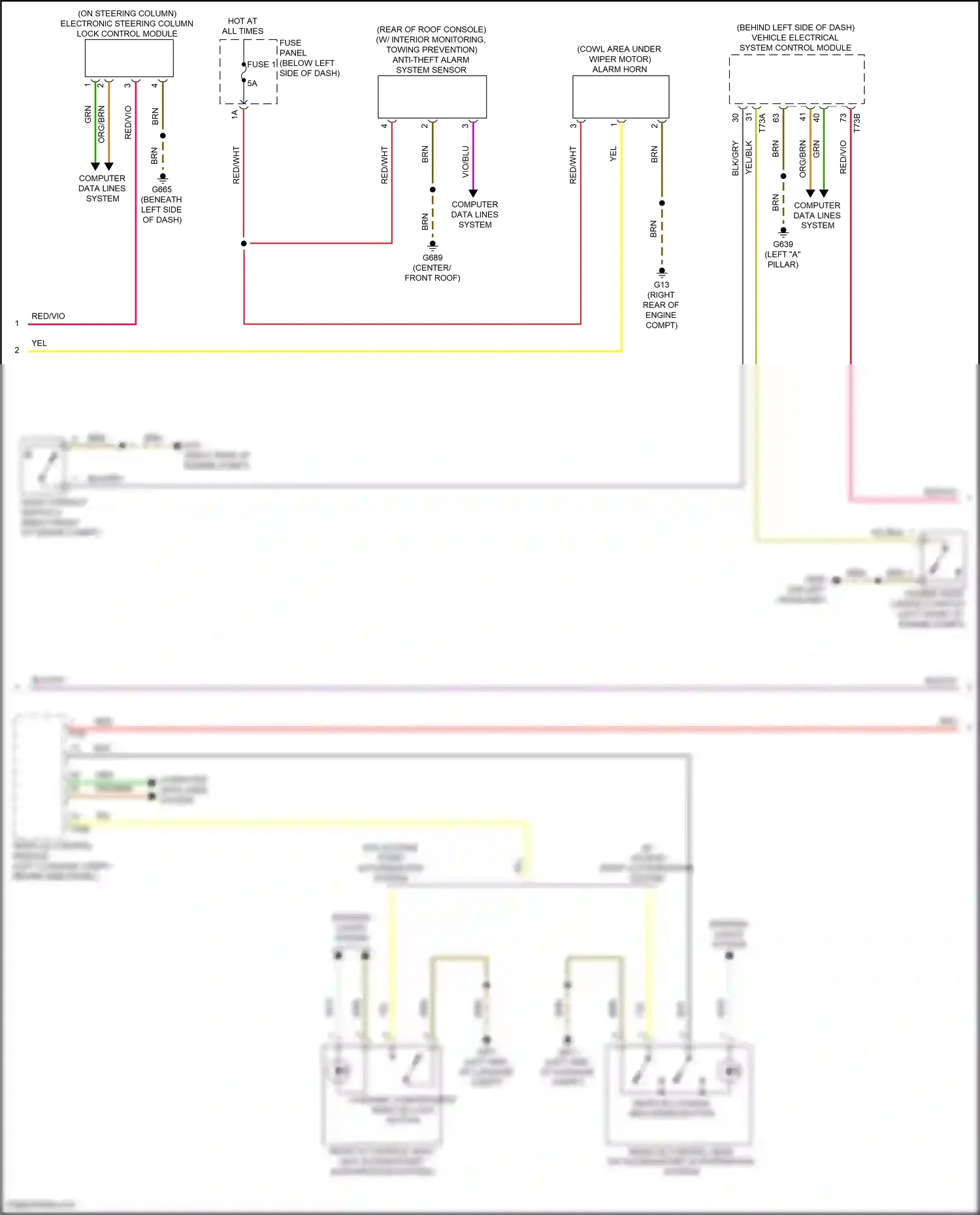 Wiring diagram rear lid control module for Audi A8 D5 facelift (2021-2024) (2 of 6)