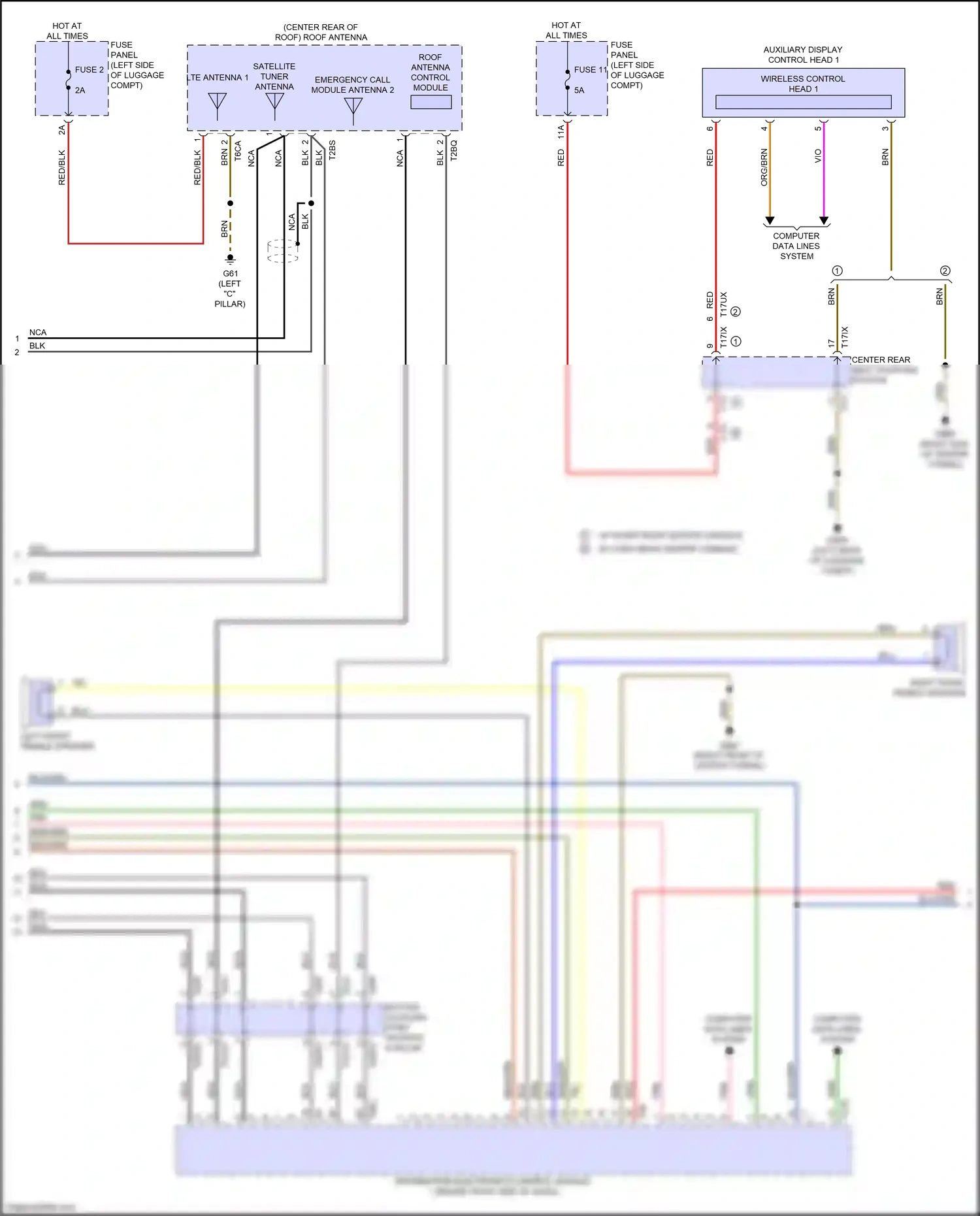 Wiring diagram right front treble speaker for Audi A8 D5 facelift (2021-2024) (1 of 6)