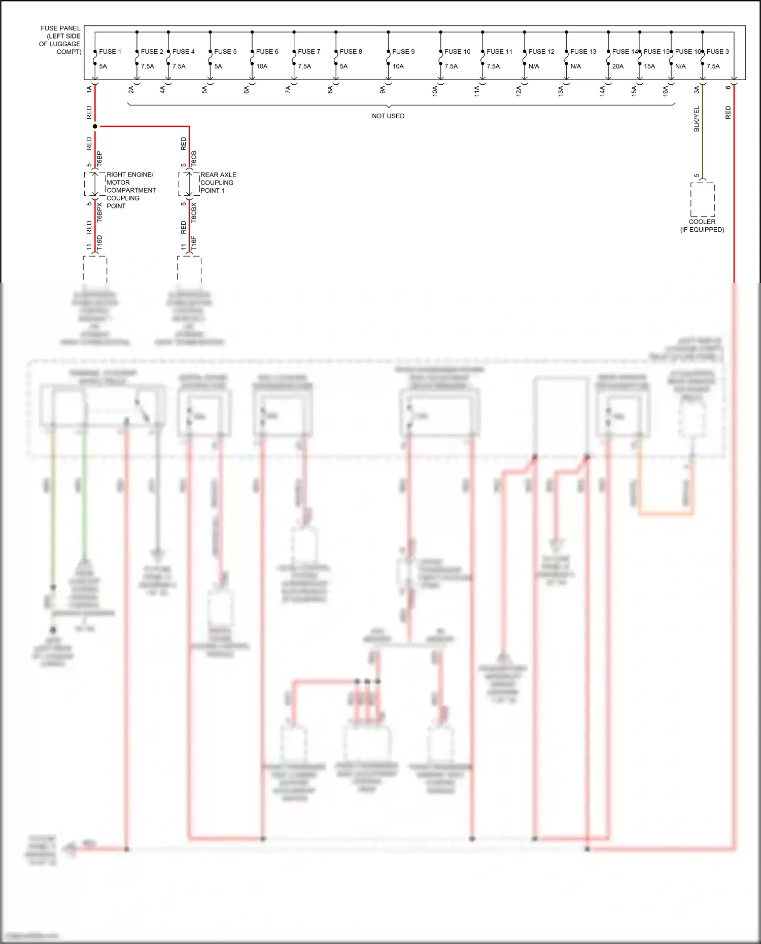 Wiring diagram suspension stabilization control module 2 for Audi A8 D5 facelift (2021-2024) (4 of 5)