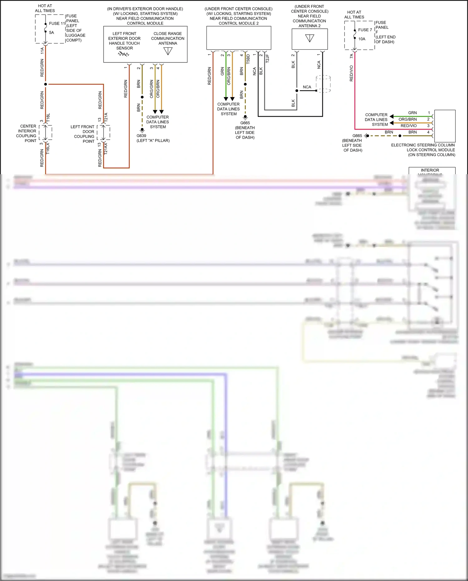 Wiring diagram vehicle inclination sensor for Audi A8 D5 facelift (2021-2024) (1 of 1)