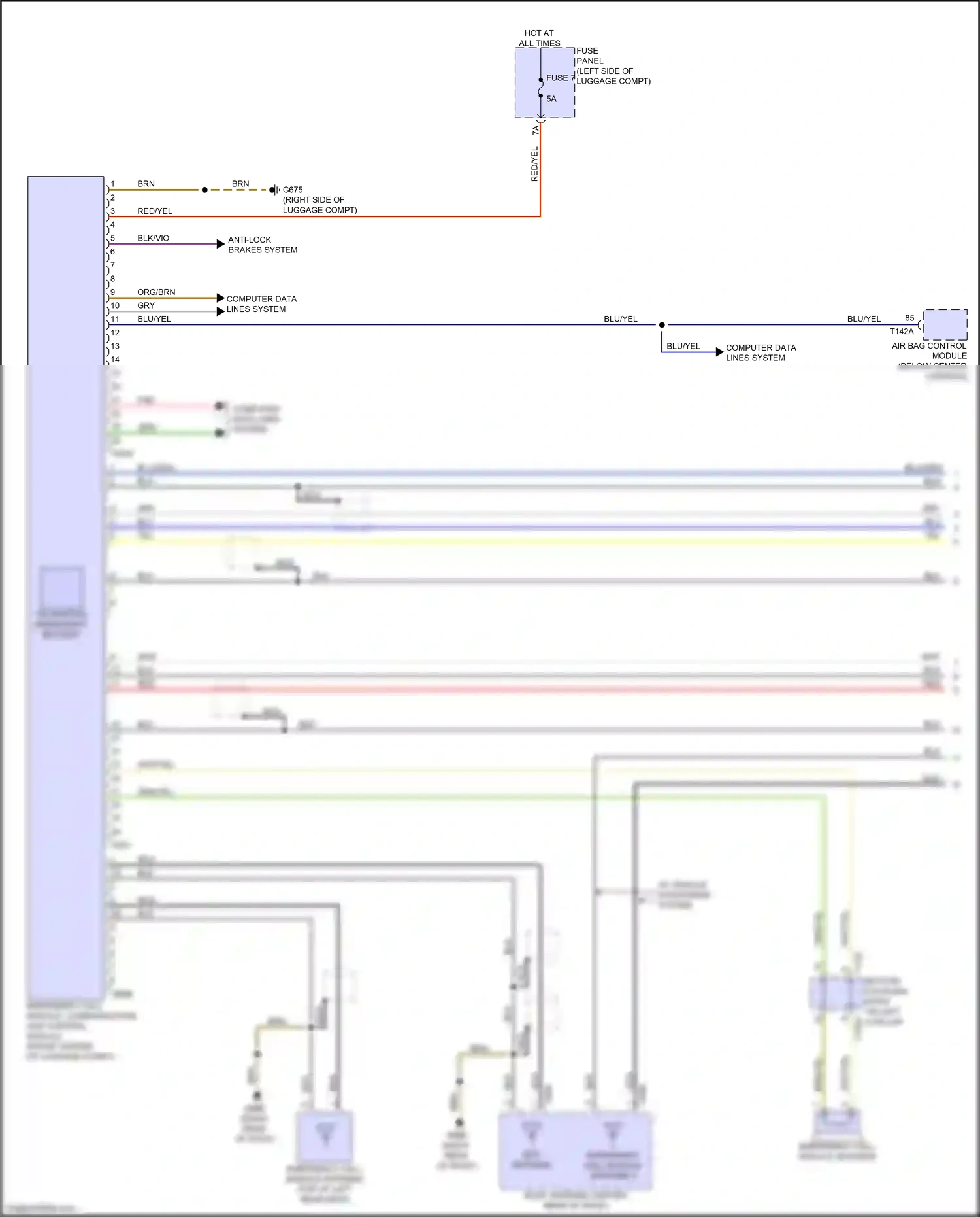 Wiring diagram yel for Audi A8 D5 facelift (2021-2024) (66 of 83)