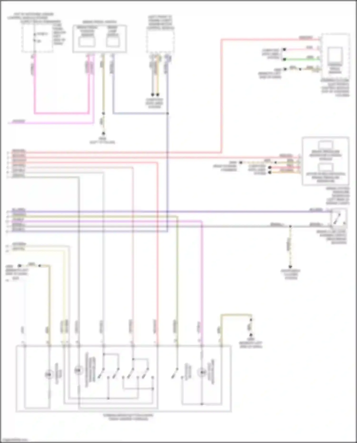 Wiring diagram brake lamp switch for Audi A8 D5 (2017-2022) (1 of 4)