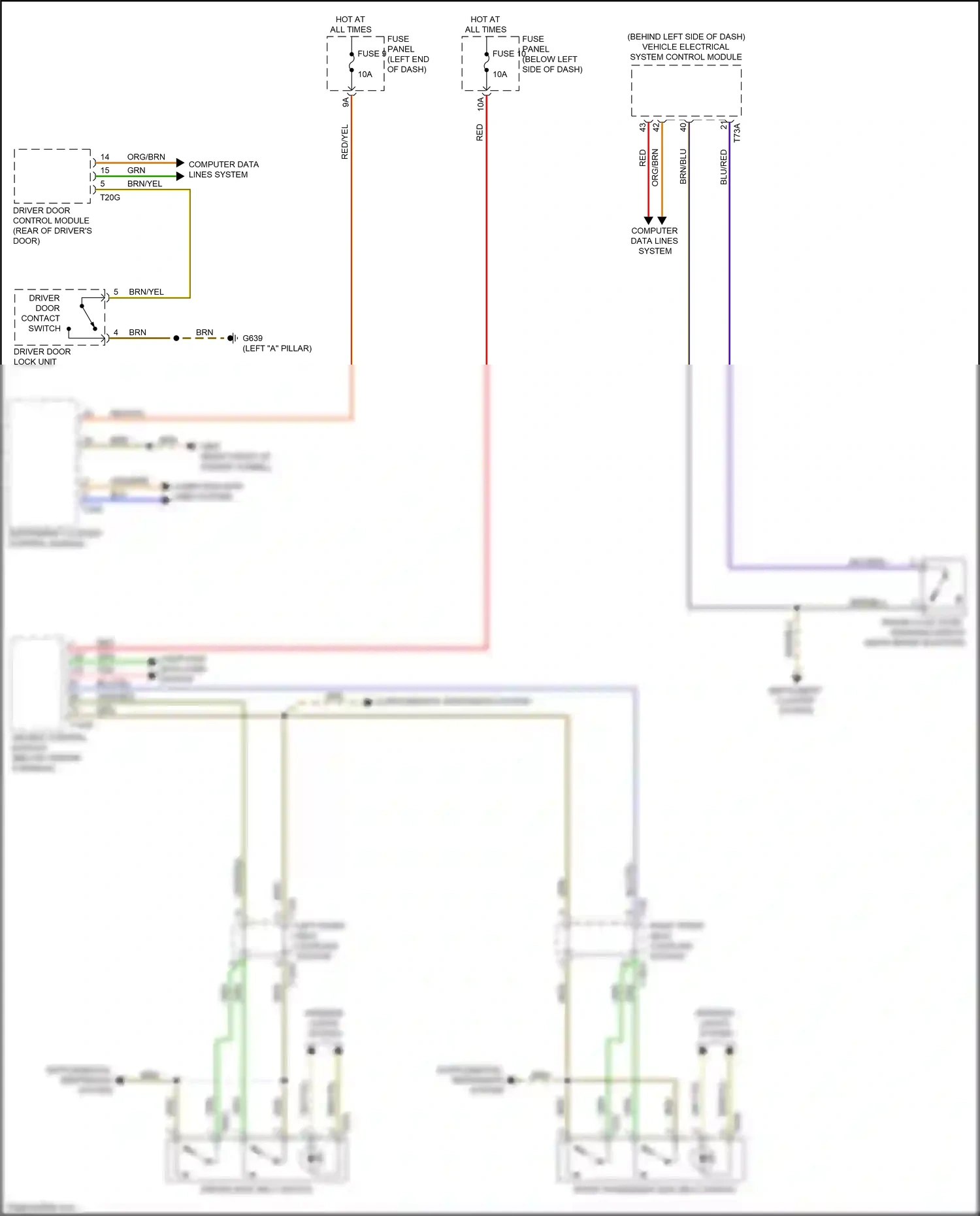 Wiring diagram brn/blu for Audi A8 D5 (2017-2022) (31 of 65)