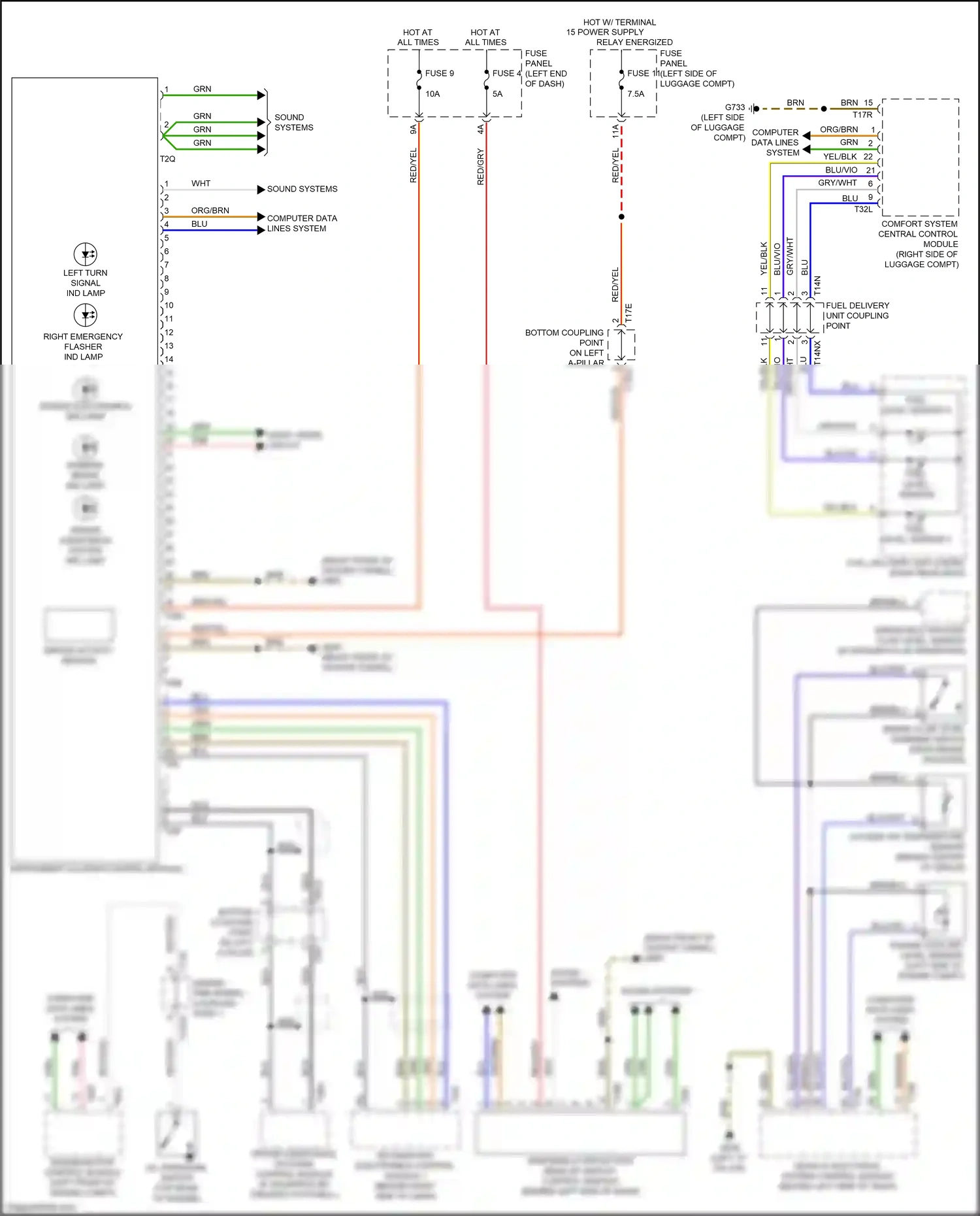 Wiring diagram brn/blu for Audi A8 D5 (2017-2022) (8 of 65)