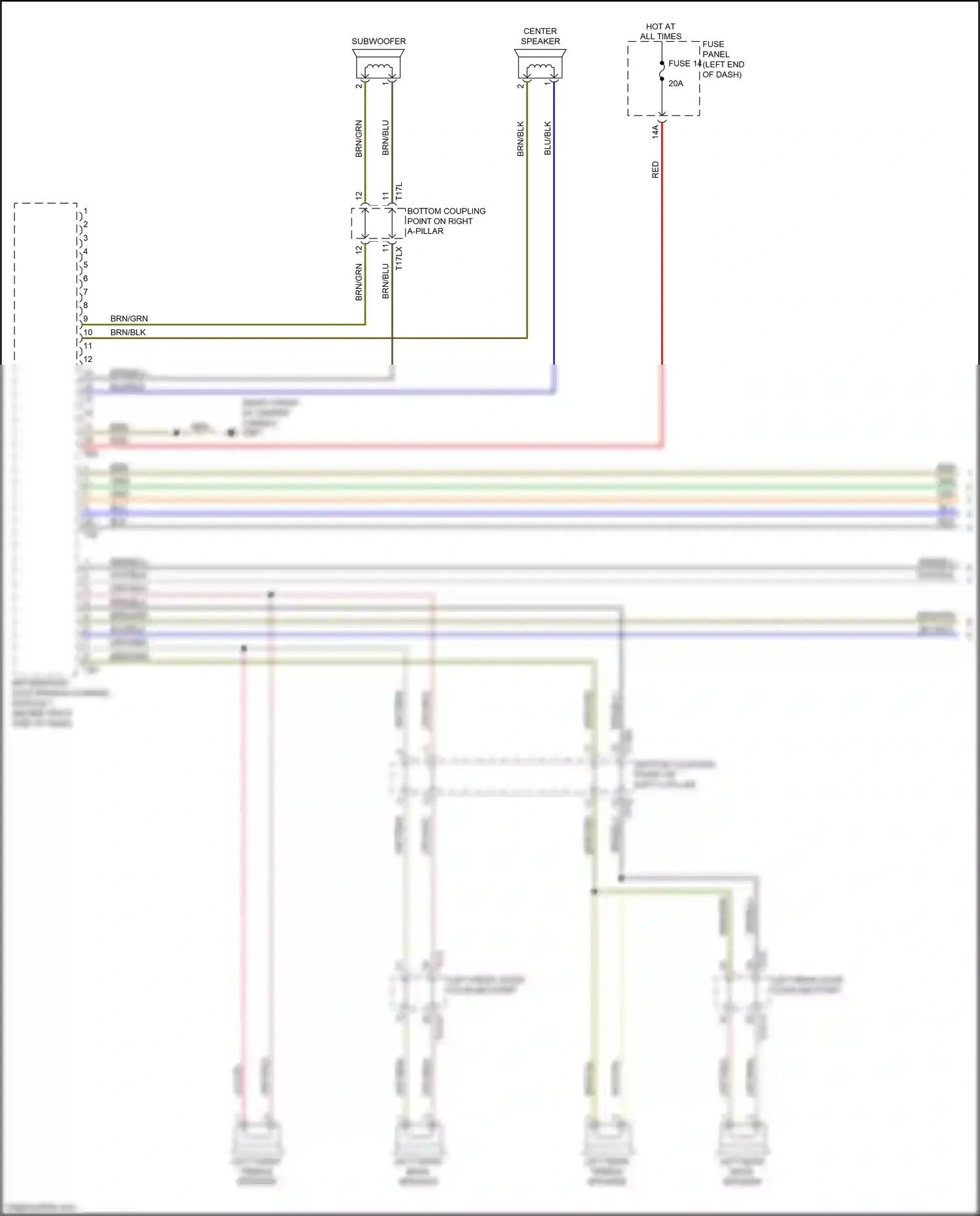Wiring diagram brn/blu for Audi A8 D5 (2017-2022) (29 of 65)