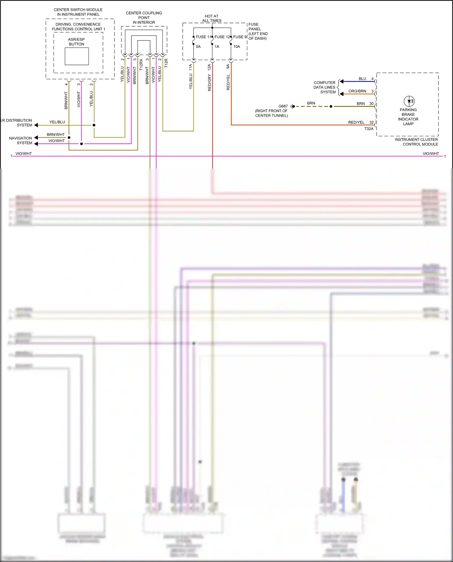 Wiring diagram brn/blu for Audi A8 D5 (2017-2022) (12 of 65)