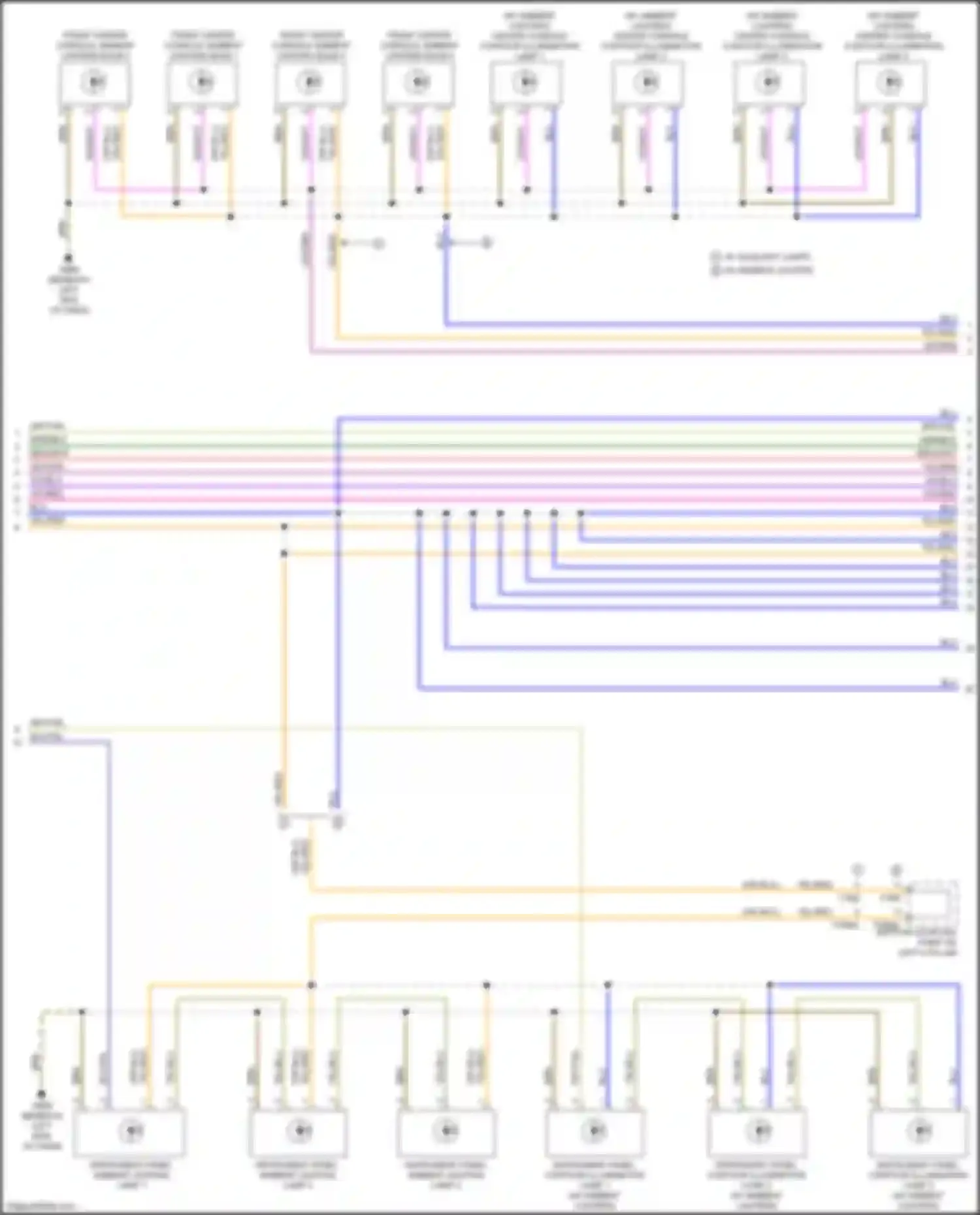 Wiring diagram center console contour illumination lamp 2 for Audi A8 D5 (2017-2022) (1 of 2)