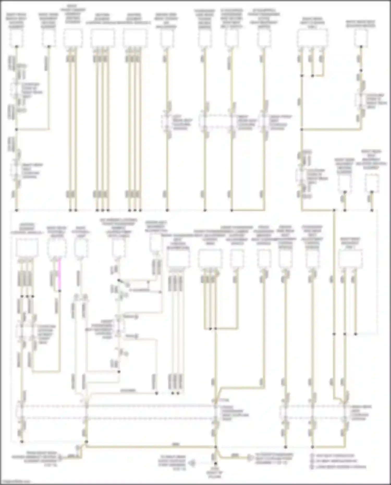 Wiring diagram coupling point in right rear seat for Audi A8 D5 (2017-2022) (2 of 3)