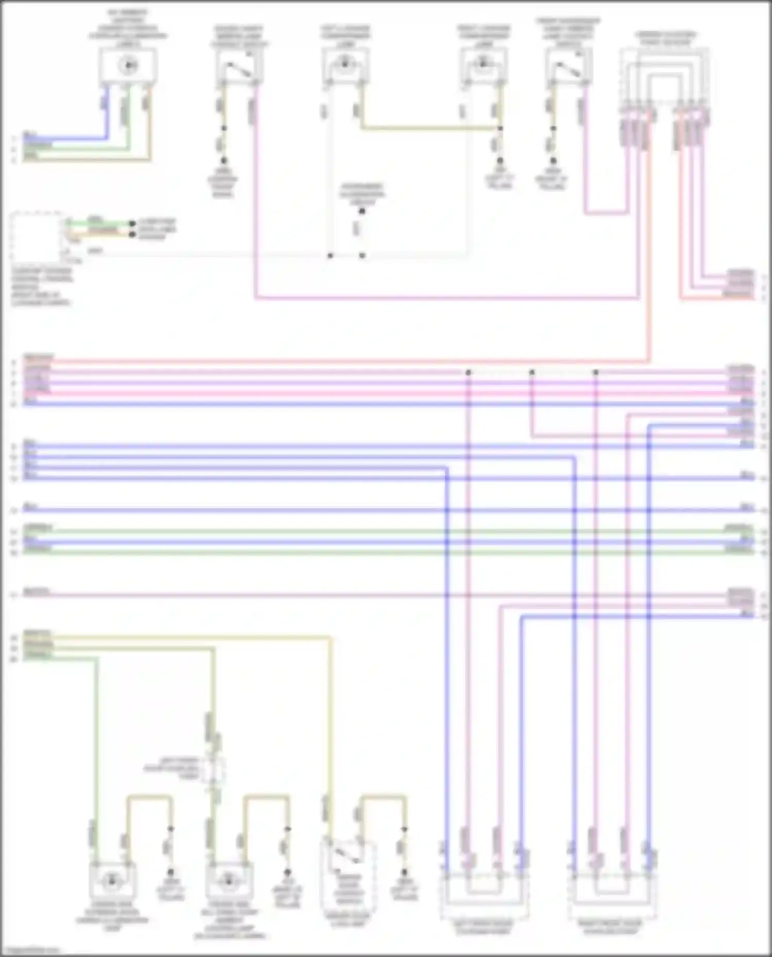 Wiring diagram driver door contact switch for Audi A8 D5 (2017-2022) (2 of 4)