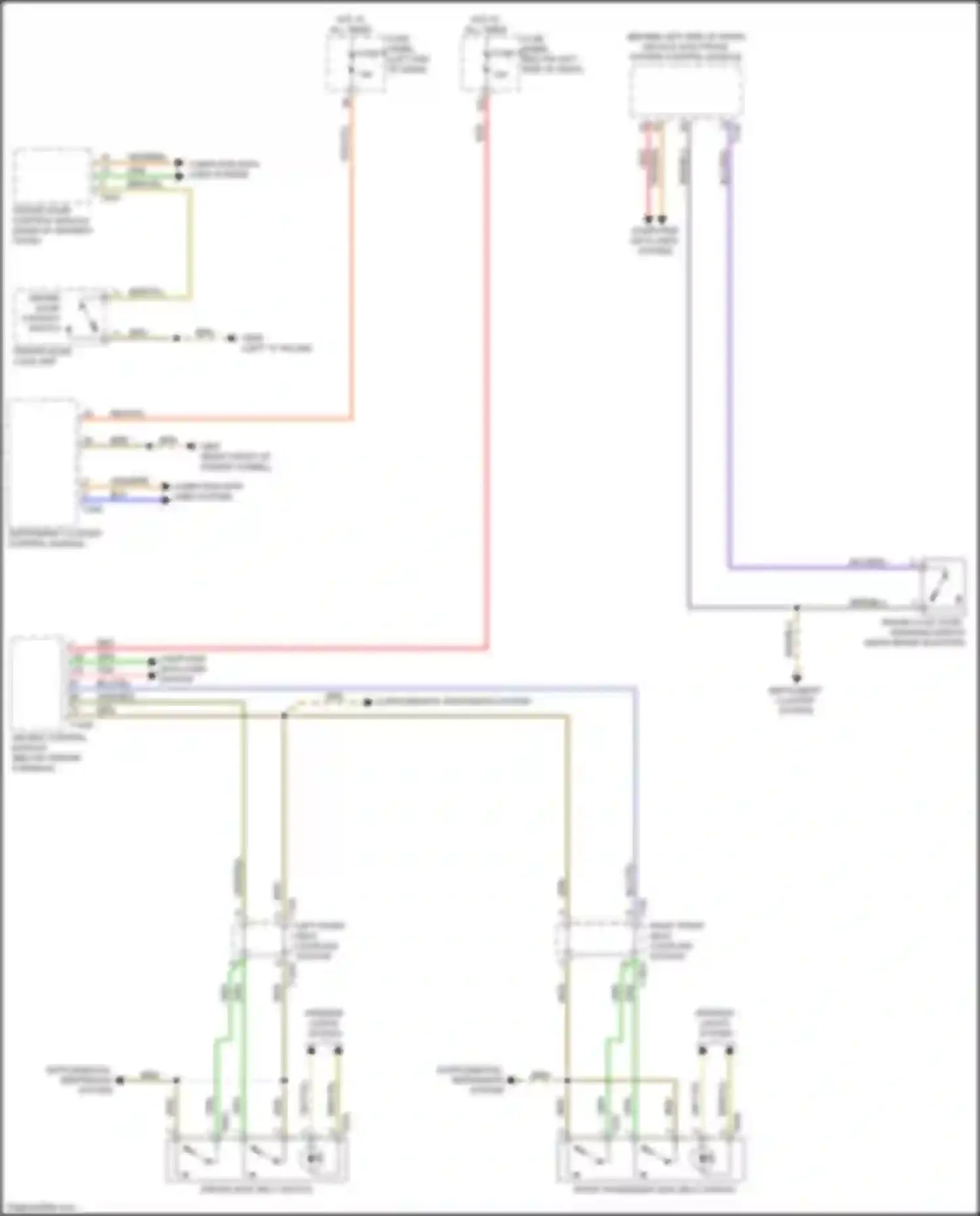 Wiring diagram driver door contact switch for Audi A8 D5 (2017-2022) (1 of 4)