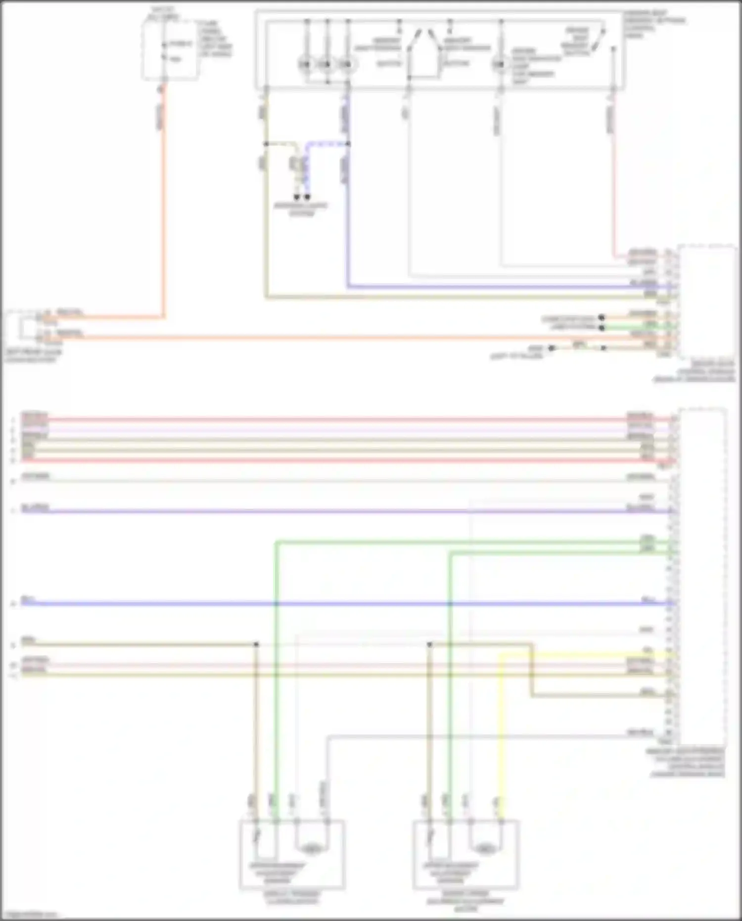 Wiring diagram driver seat memory settings control head for Audi A8 D5 (2017-2022) (1 of 6)