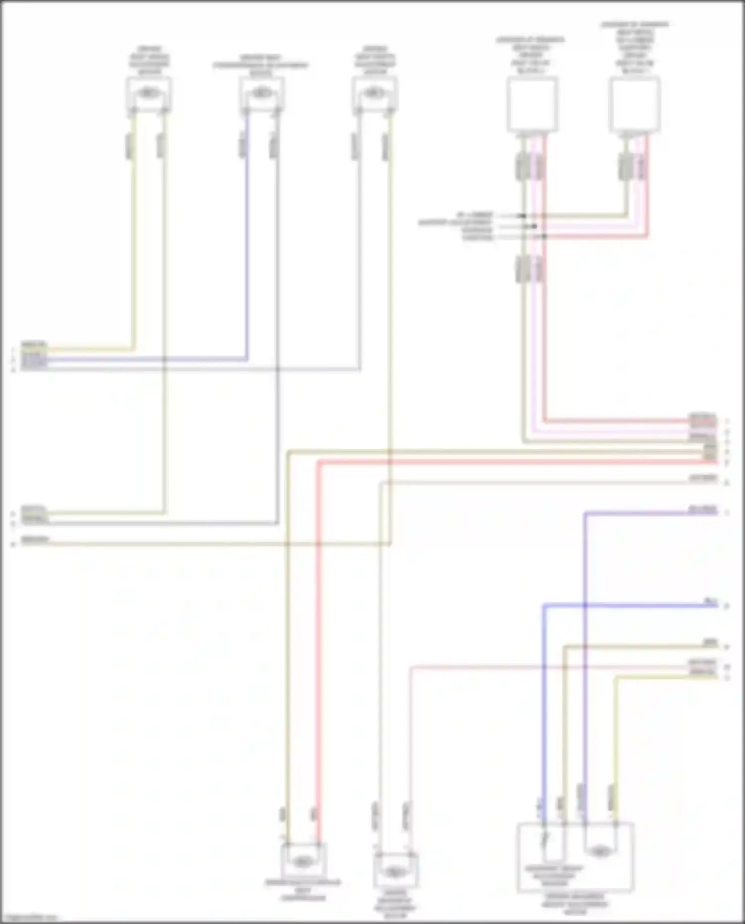 Wiring diagram driver seat valve block 2 for Audi A8 D5 (2017-2022) (1 of 2)