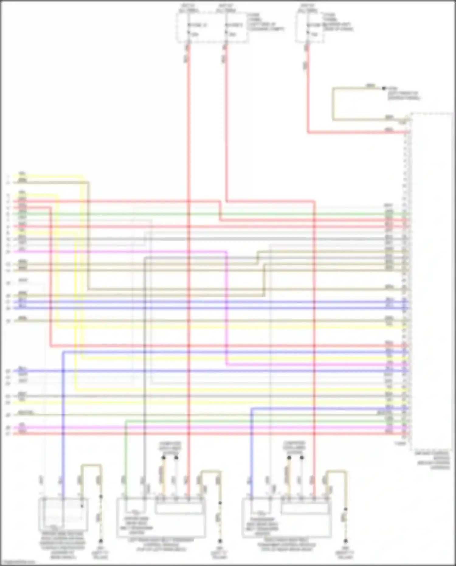 Wiring diagram driver side rear seat belt tensioner igniter for Audi A8 D5 (2017-2022) (1 of 1)