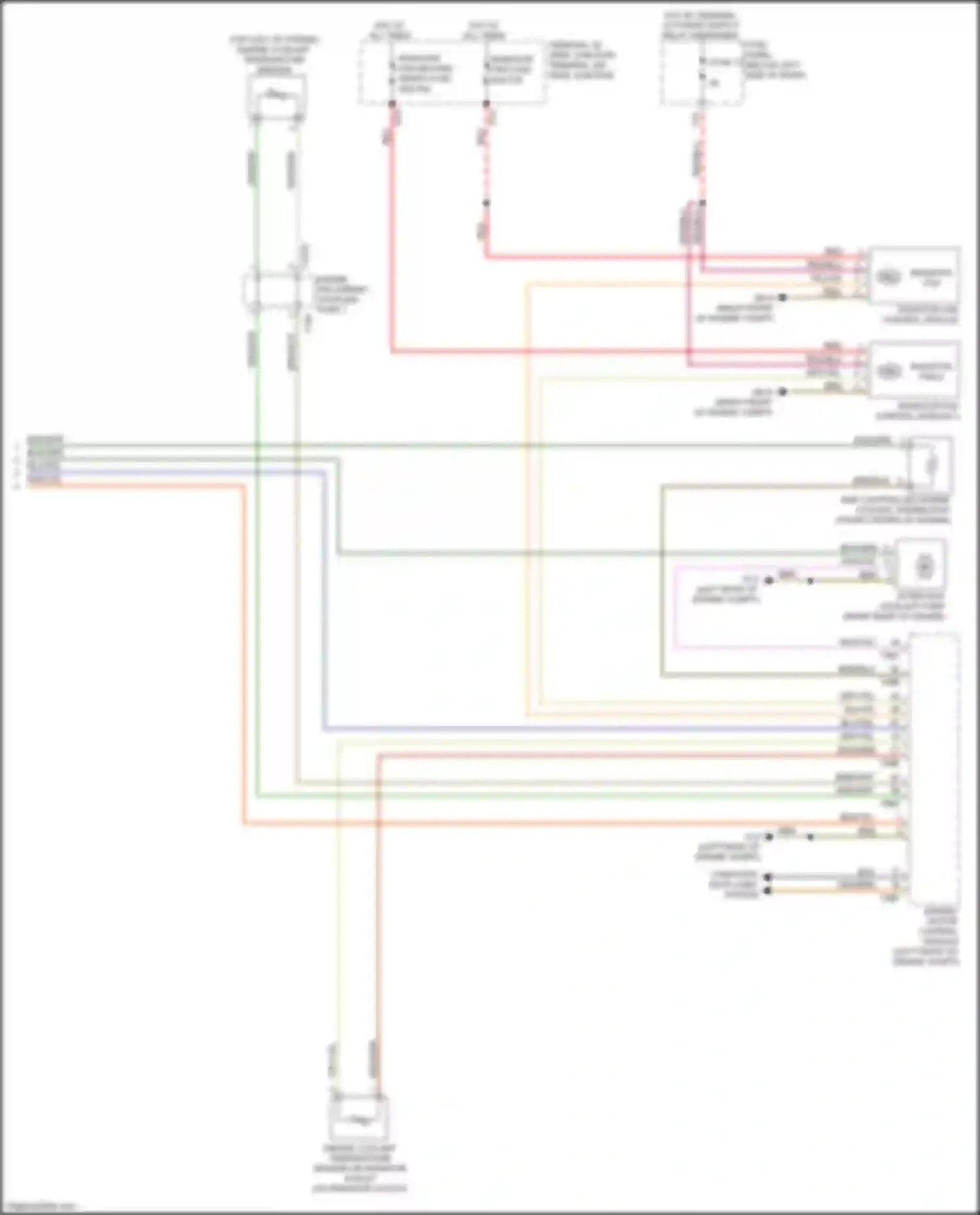 Wiring diagram engine coolant temperature sensor on radiator outlet for Audi A8 D5 (2017-2022) (1 of 5)