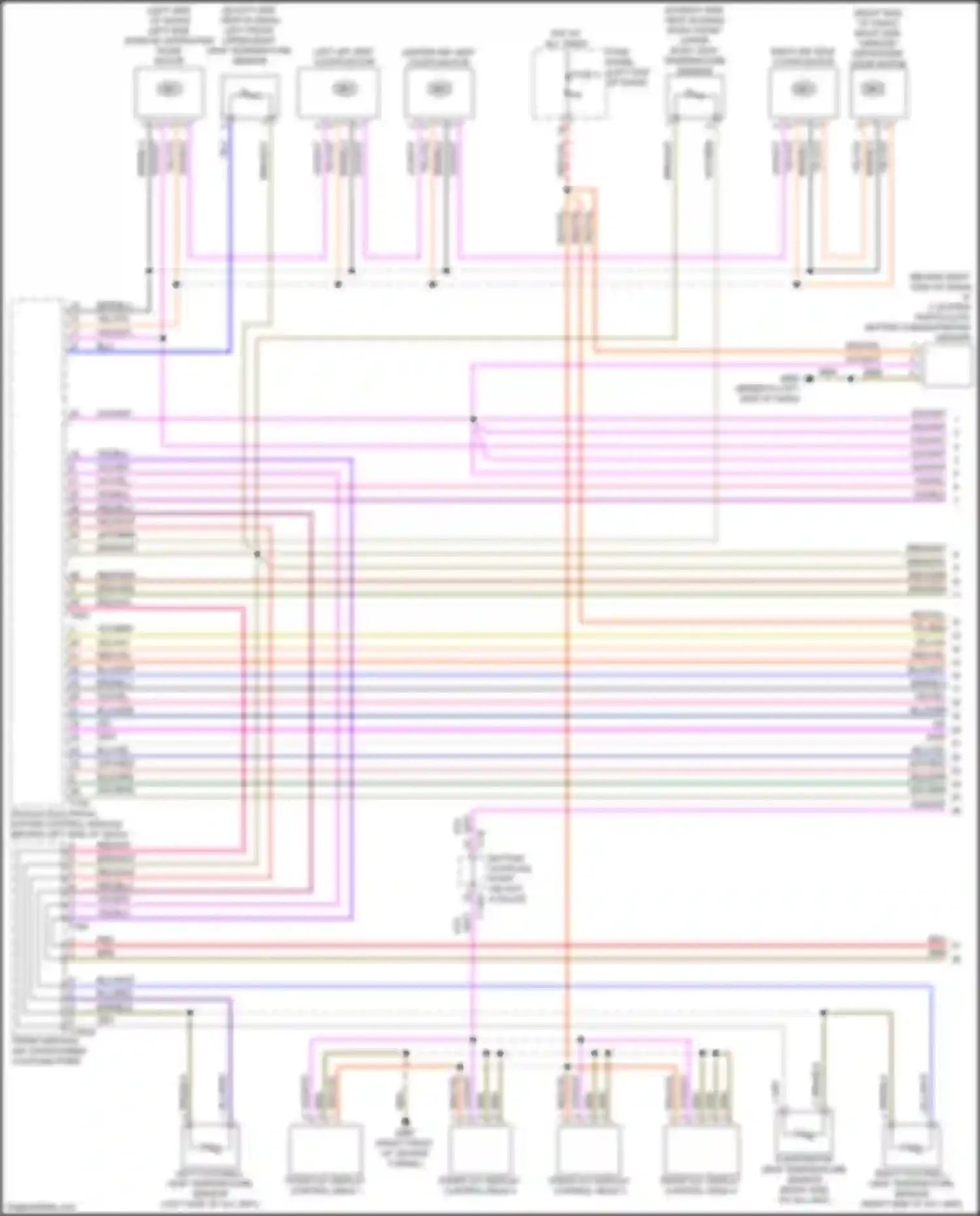 Wiring diagram evaporator vent temperature sensor for Audi A8 D5 (2017-2022) (1 of 3)