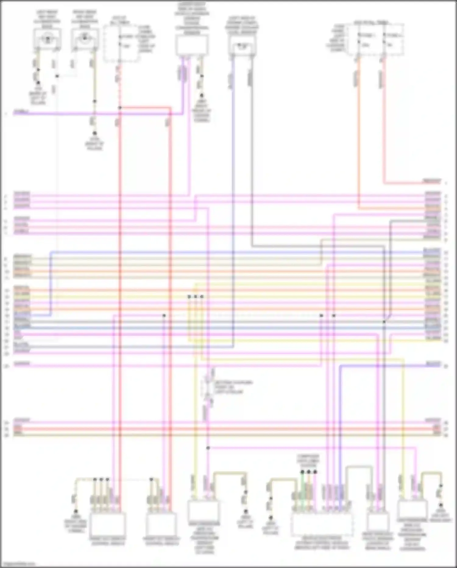 Wiring diagram front a/c display control head 6 for Audi A8 D5 (2017-2022) (3 of 5)