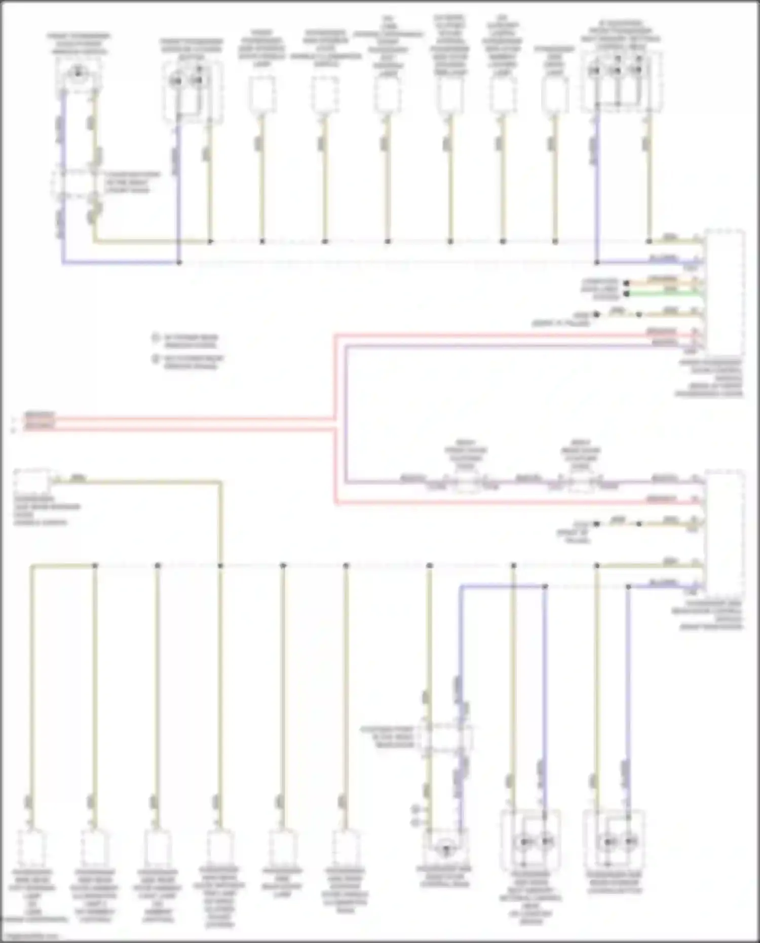 Wiring diagram front passenger interior locking button for Audi A8 D5 (2017-2022) (2 of 3)
