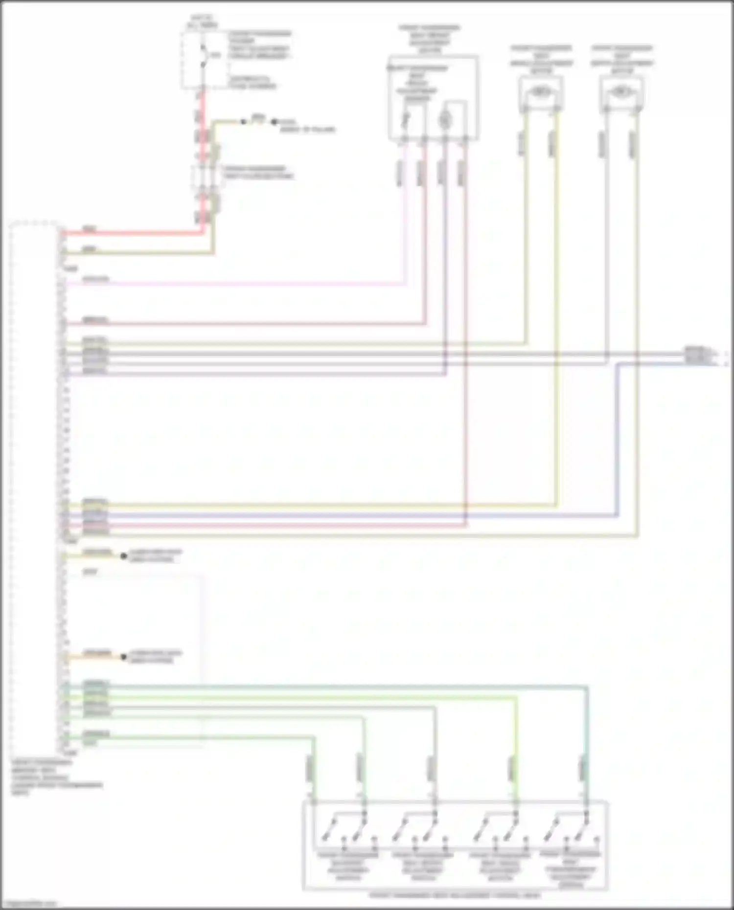 Wiring diagram front passenger memory seat control module for Audi A8 D5 (2017-2022) (3 of 9)