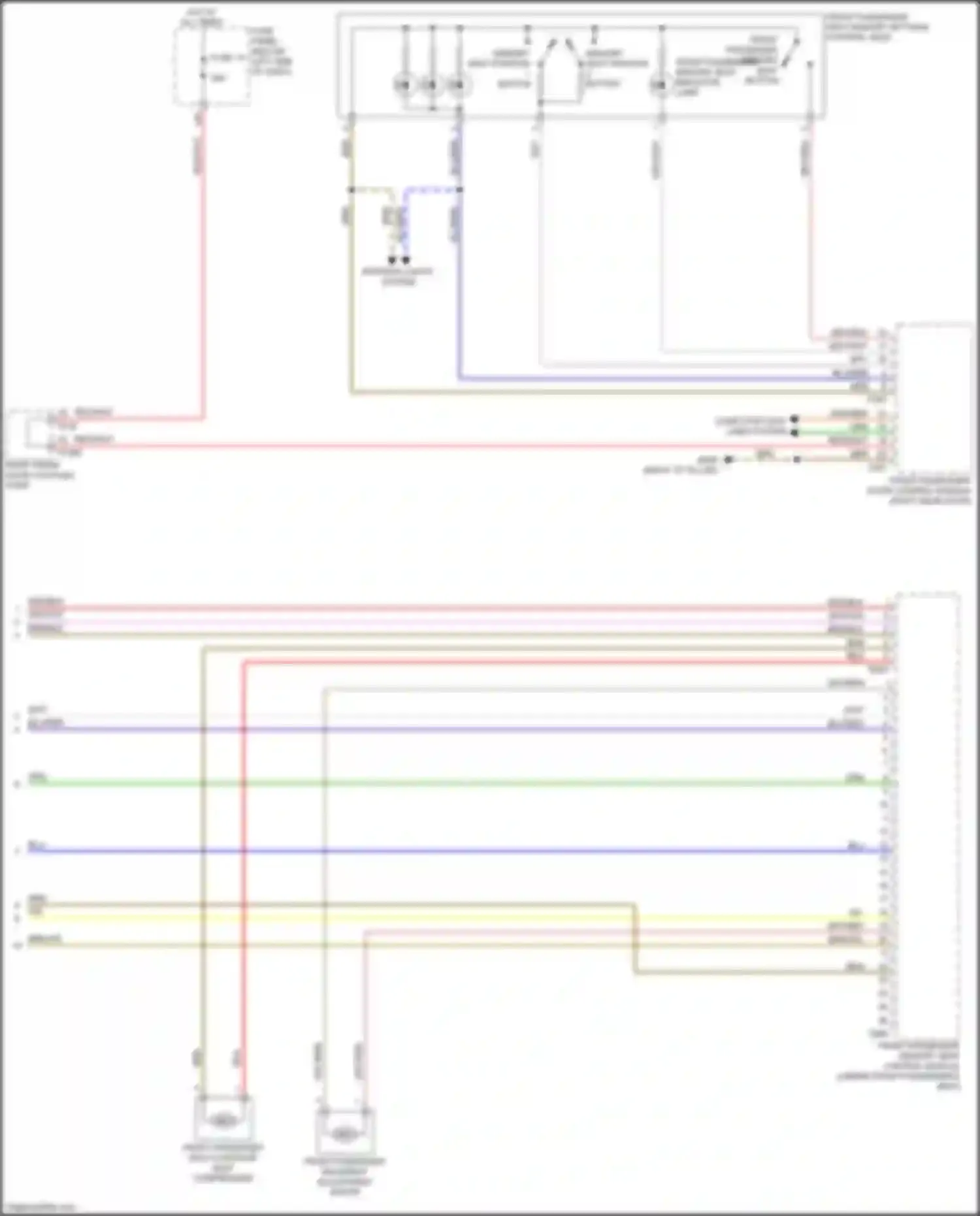 Wiring diagram front passenger multi-contour seat compressor for Audi A8 D5 (2017-2022) (2 of 2)