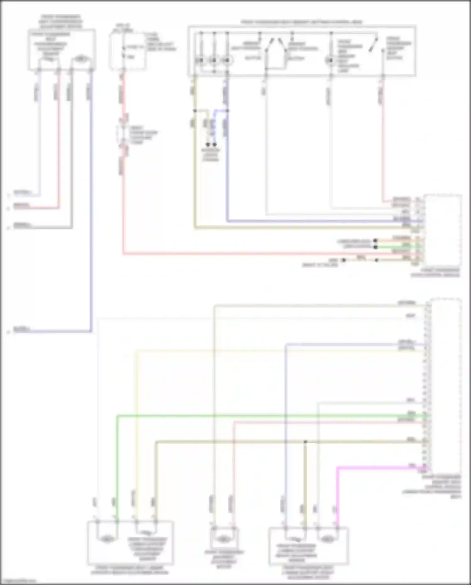 Wiring diagram front passenger seat forward/back adjustment motor for Audi A8 D5 (2017-2022) (1 of 1)