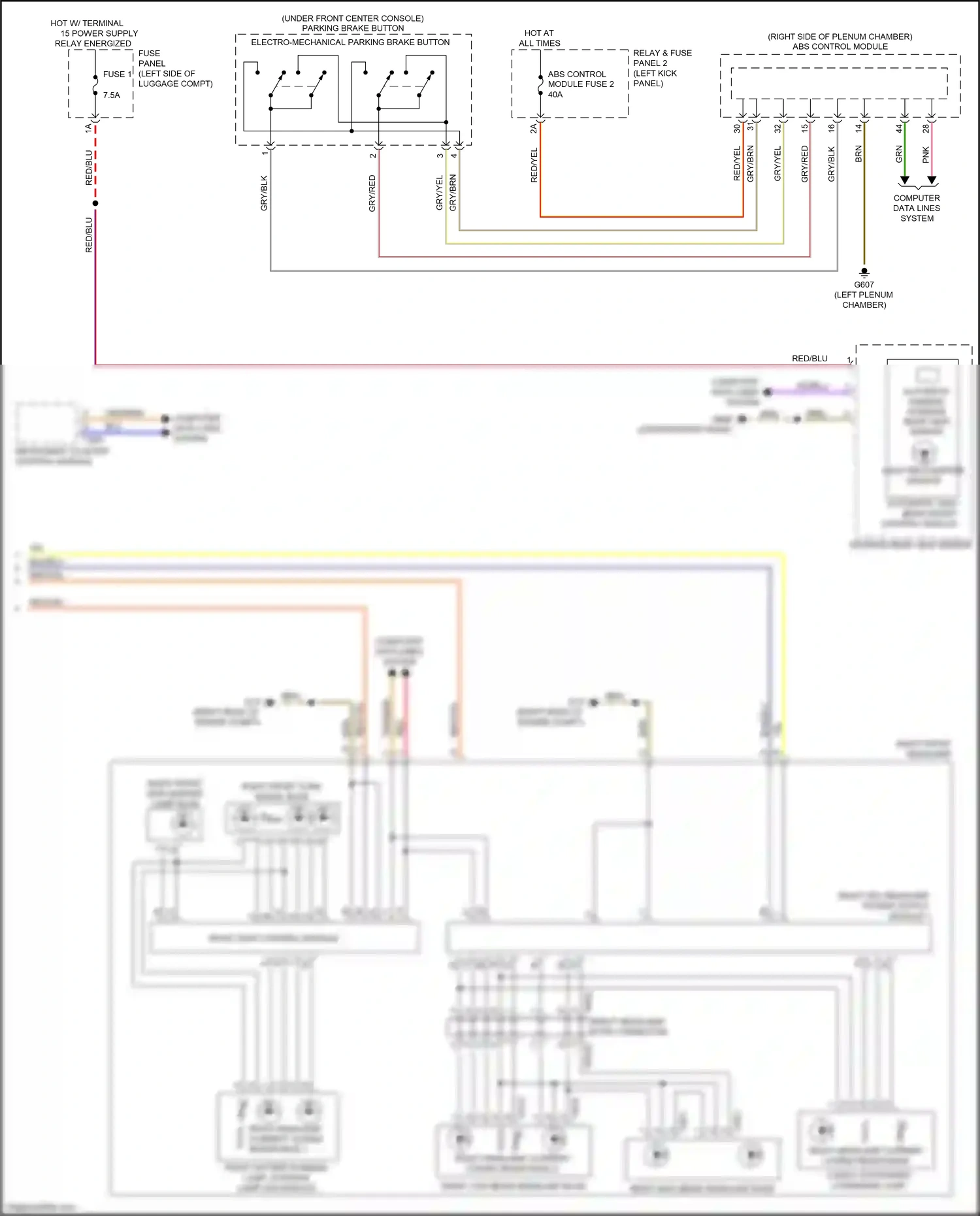 Audi A8 D5 (2017-2022) interior rear view mirror wiring diagram  (3 of 5)