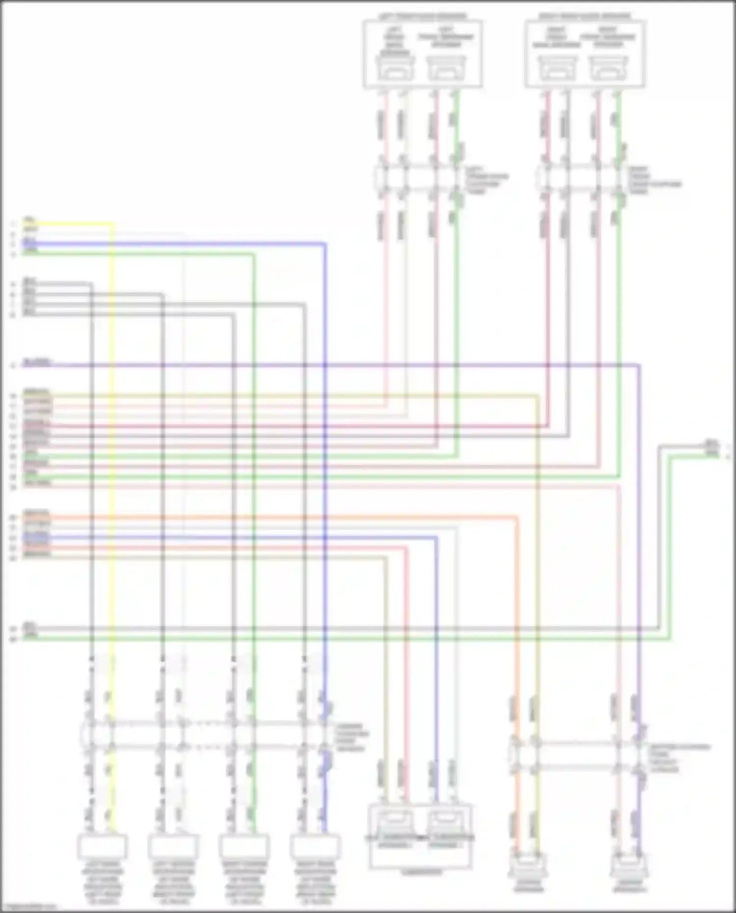 Wiring diagram left front door speaker for Audi A8 D5 (2017-2022) (2 of 6)