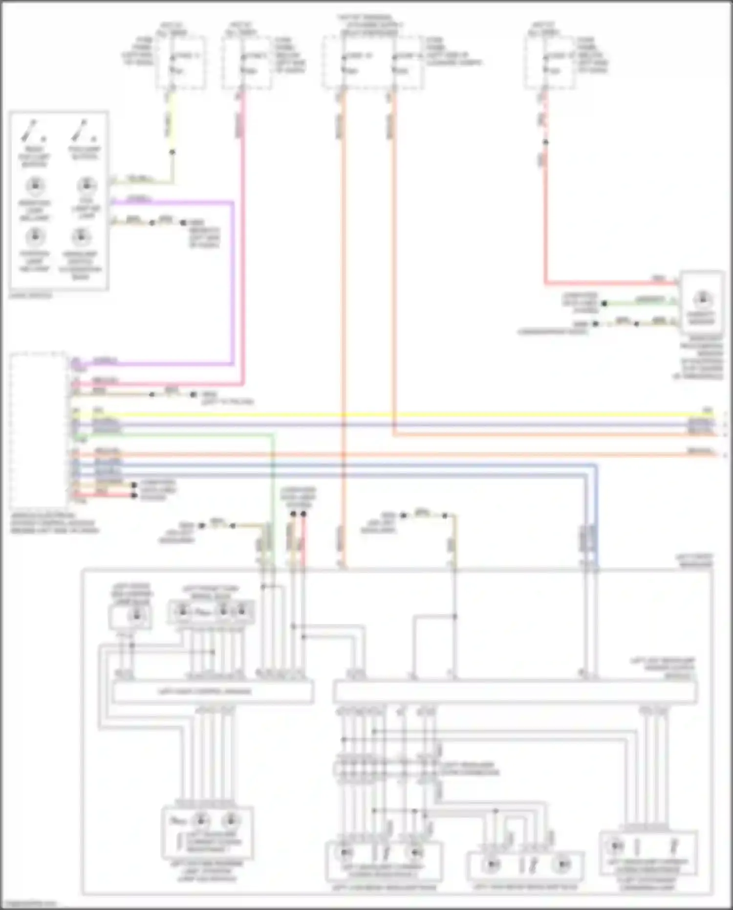 Wiring diagram left front headlamp for Audi A8 D5 (2017-2022) (4 of 5)