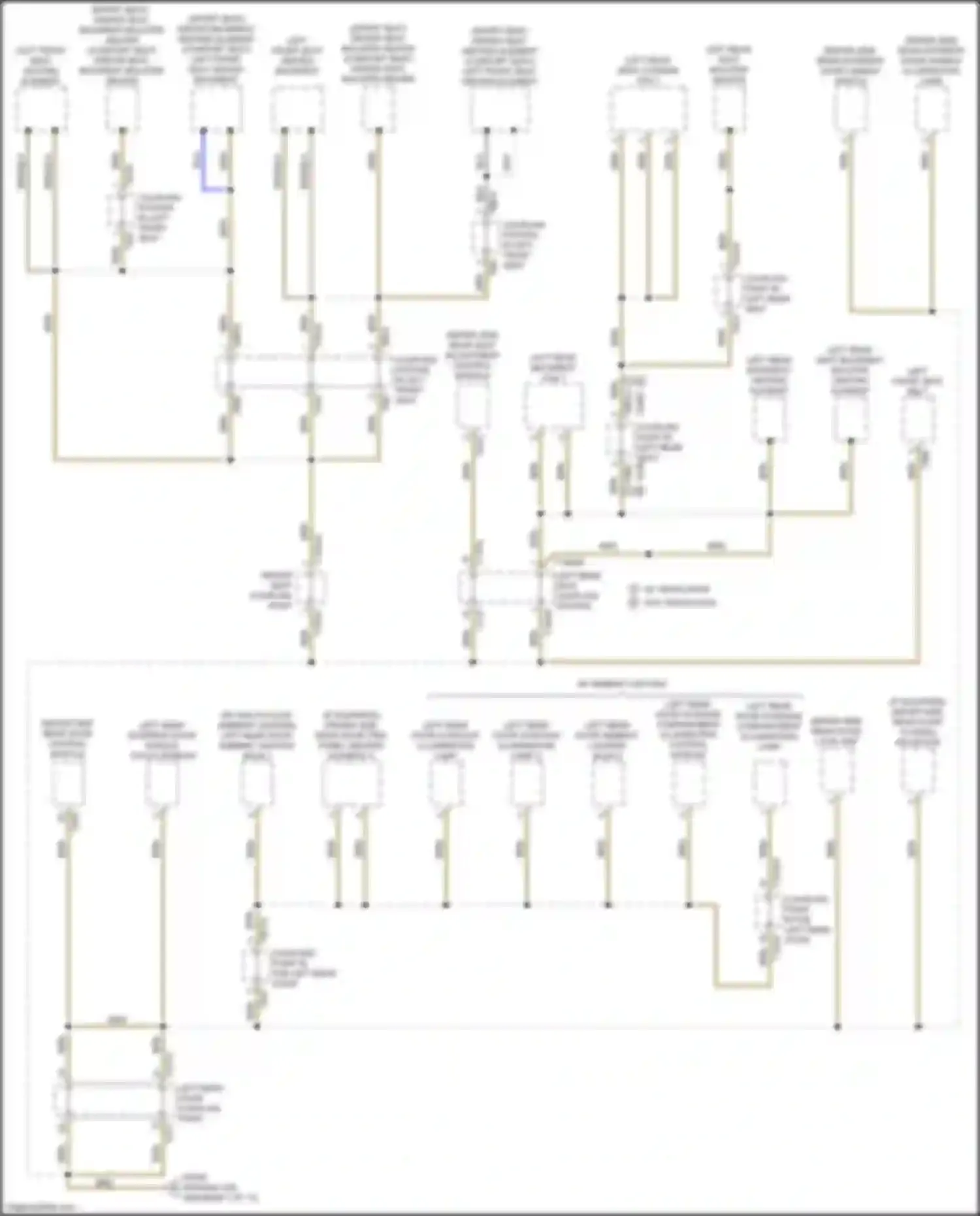Wiring diagram left rear backrest heating element for Audi A8 D5 (2017-2022) (2 of 8)