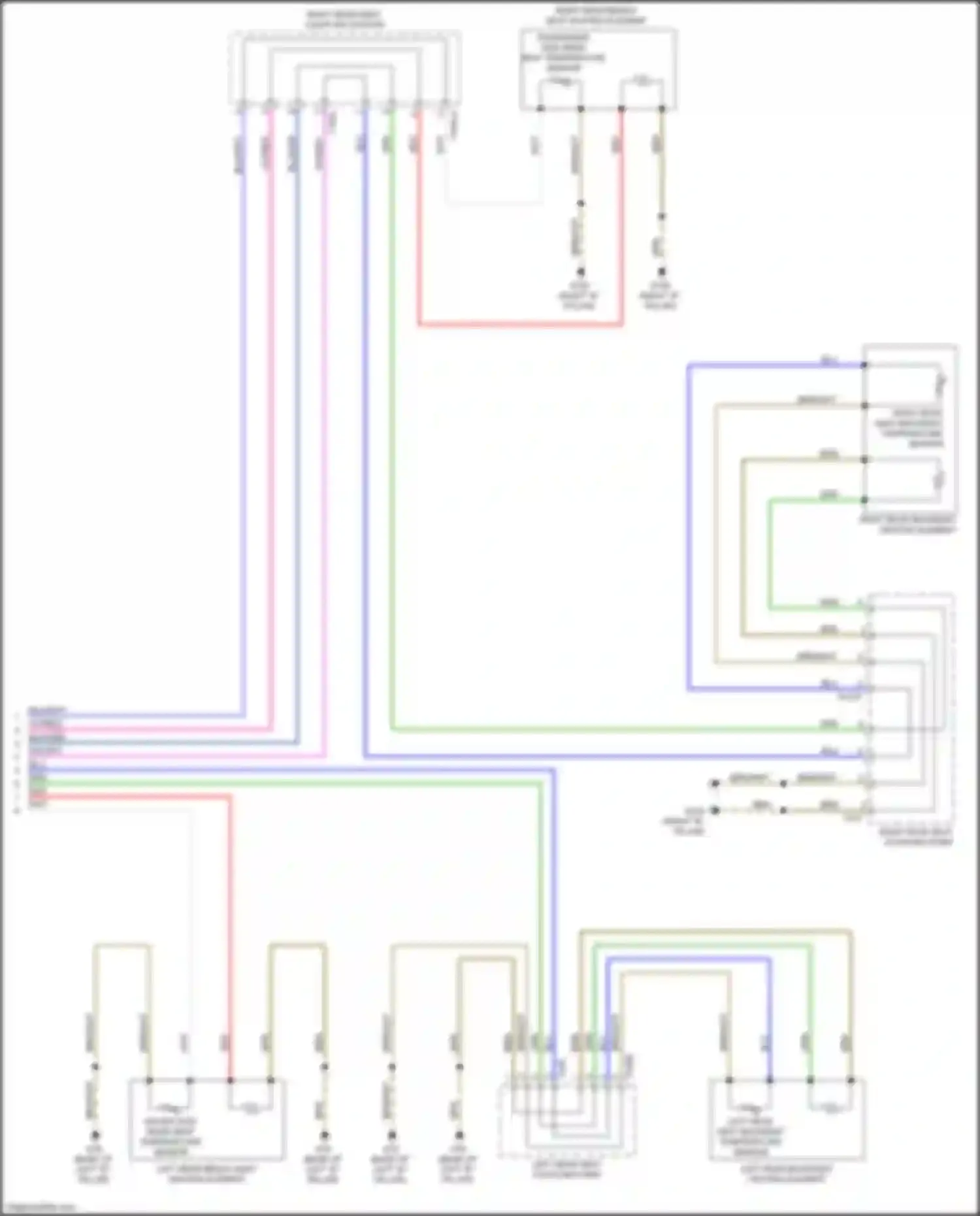 Wiring diagram left rear backrest heating element for Audi A8 D5 (2017-2022) (3 of 8)