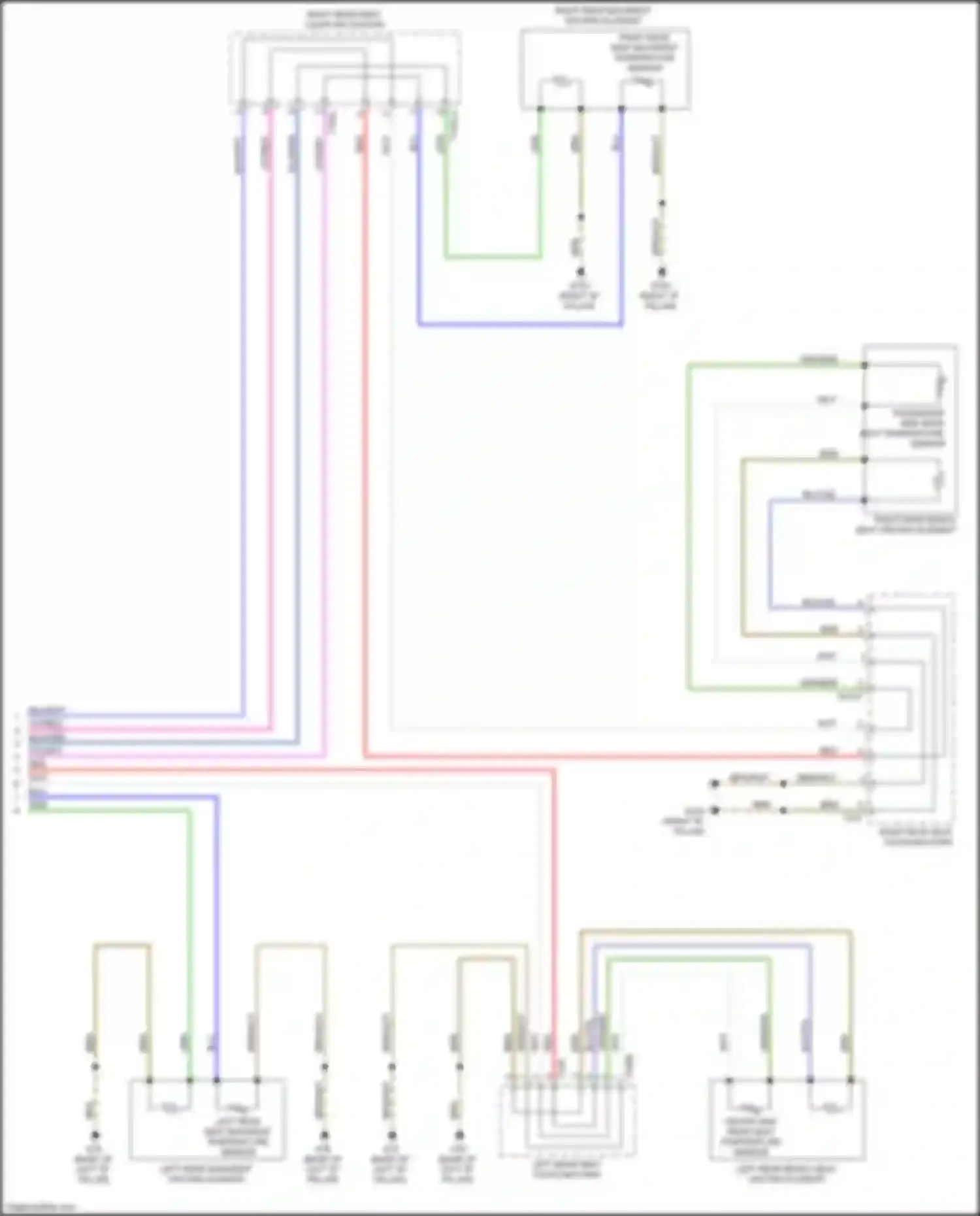 Wiring diagram left rear seat coupling point for Audi A8 D5 (2017-2022) (2 of 6)