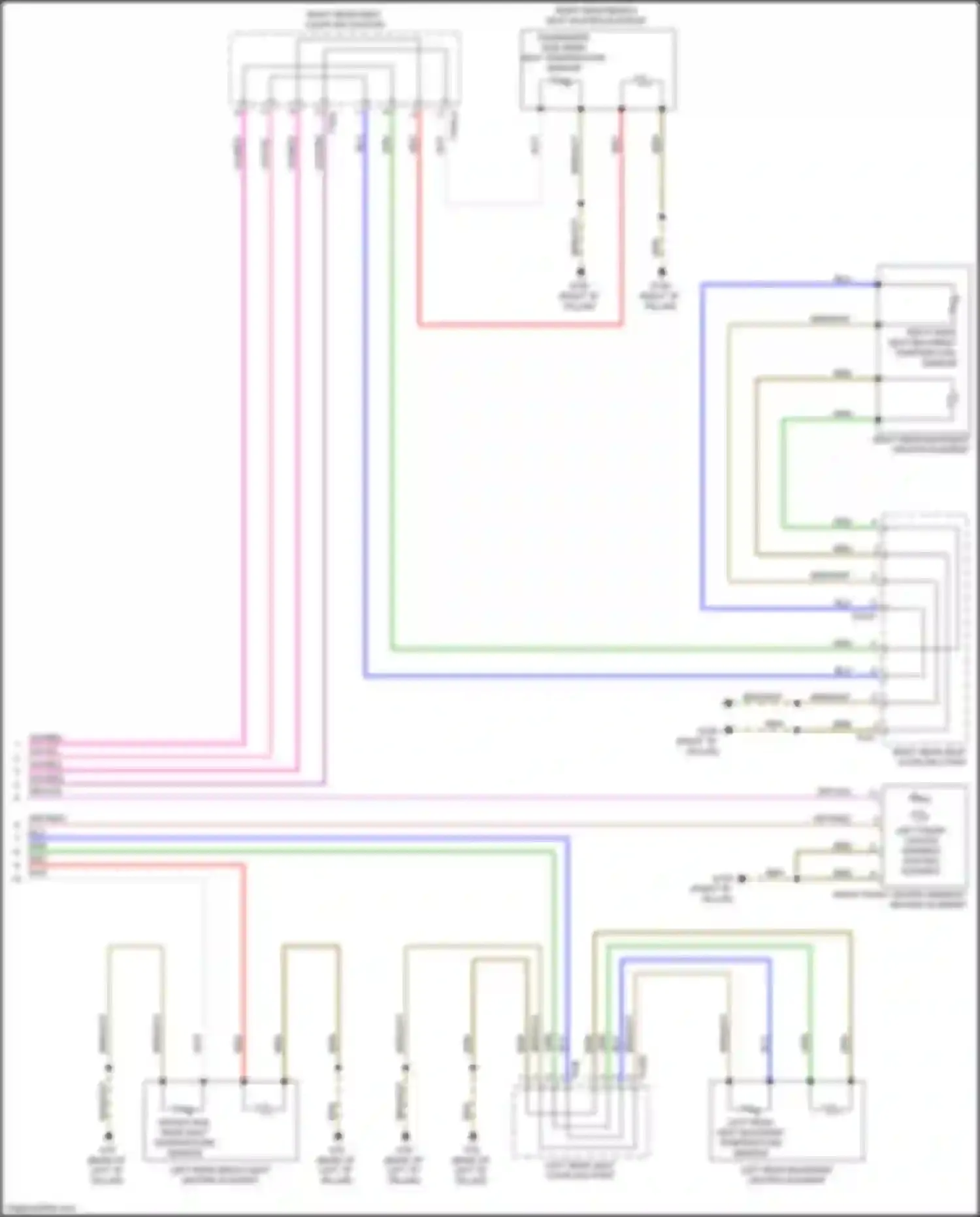 Wiring diagram left rear seat coupling point for Audi A8 D5 (2017-2022) (1 of 6)