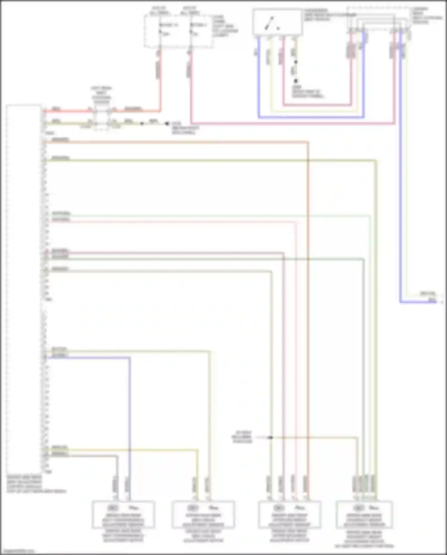 Wiring diagram left rear seat coupling station for Audi A8 D5 (2017-2022) (11 of 20)