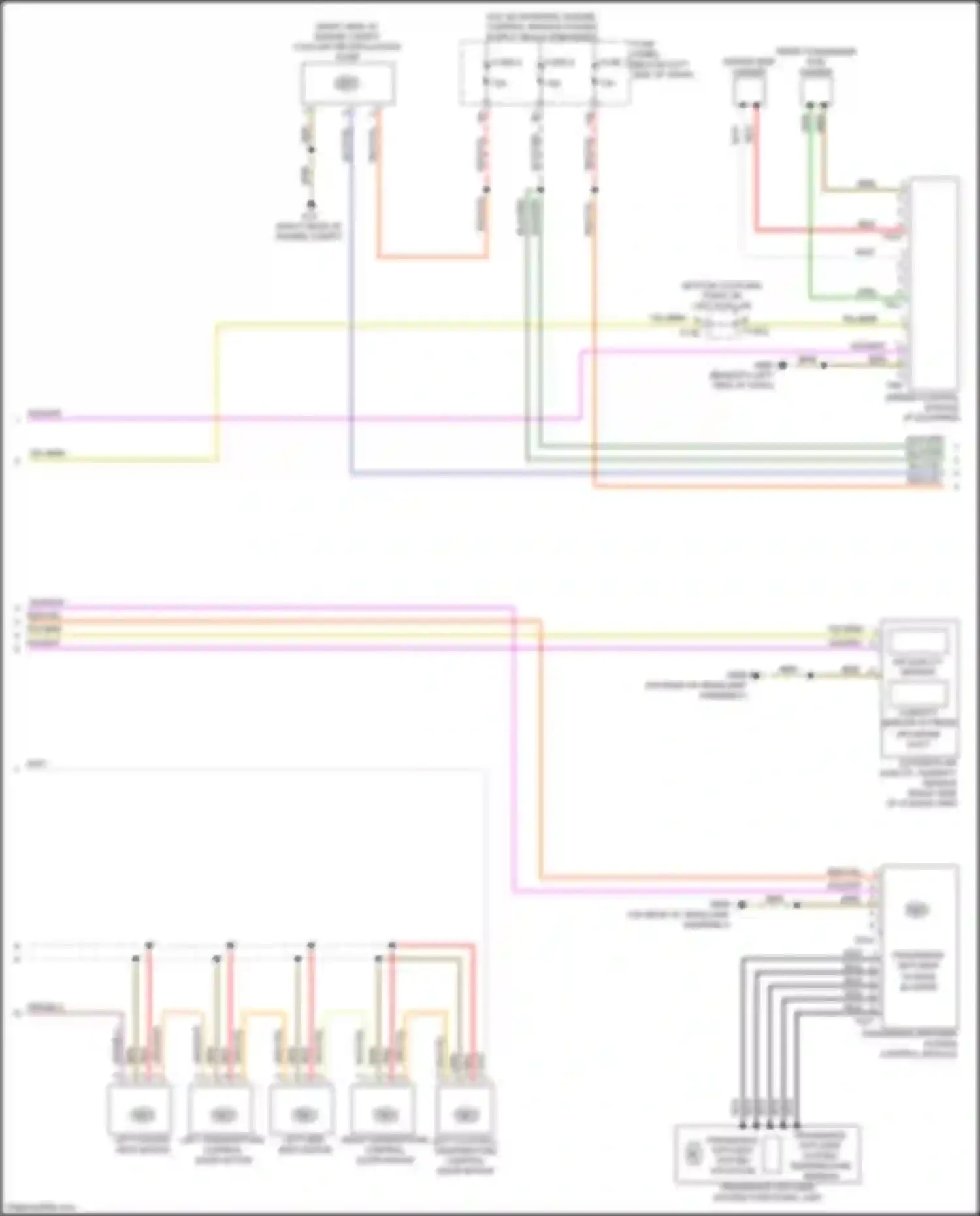 Wiring diagram left side vent motor for Audi A8 D5 (2017-2022) (1 of 3)