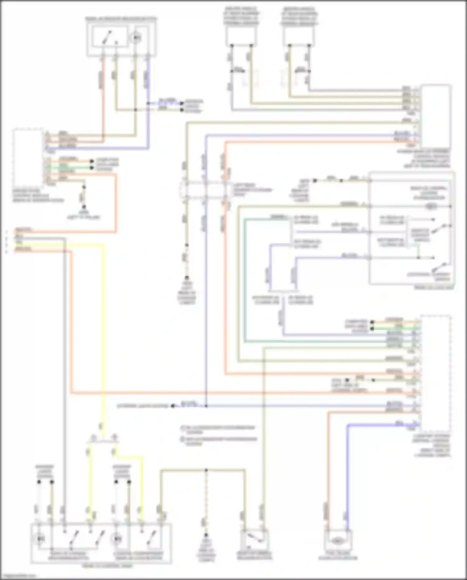 Wiring diagram rear lid central locking system motor for Audi A8 D5 (2017-2022) (3 of 3)