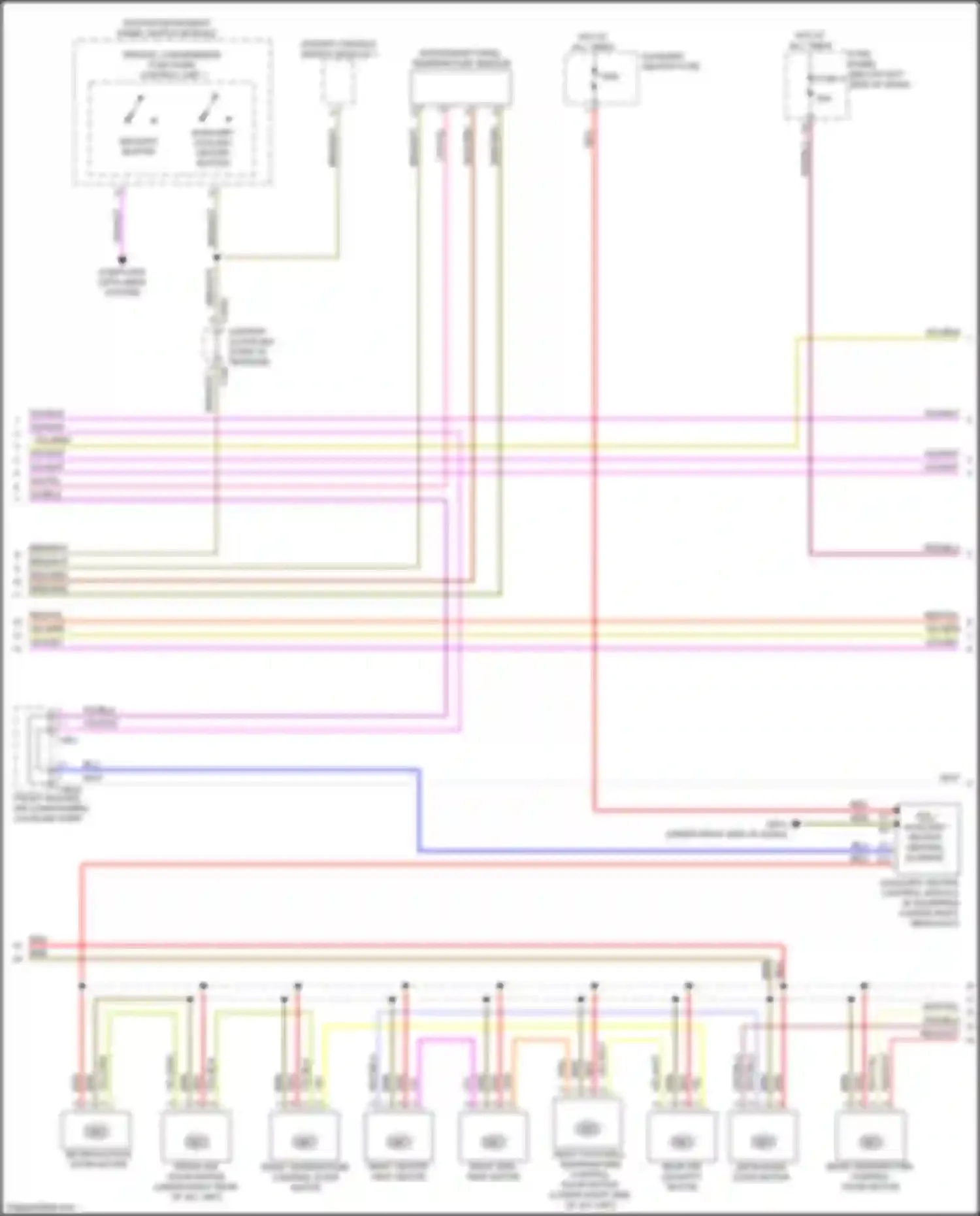 Wiring diagram recirculation door motor for Audi A8 D5 (2017-2022) (2 of 3)