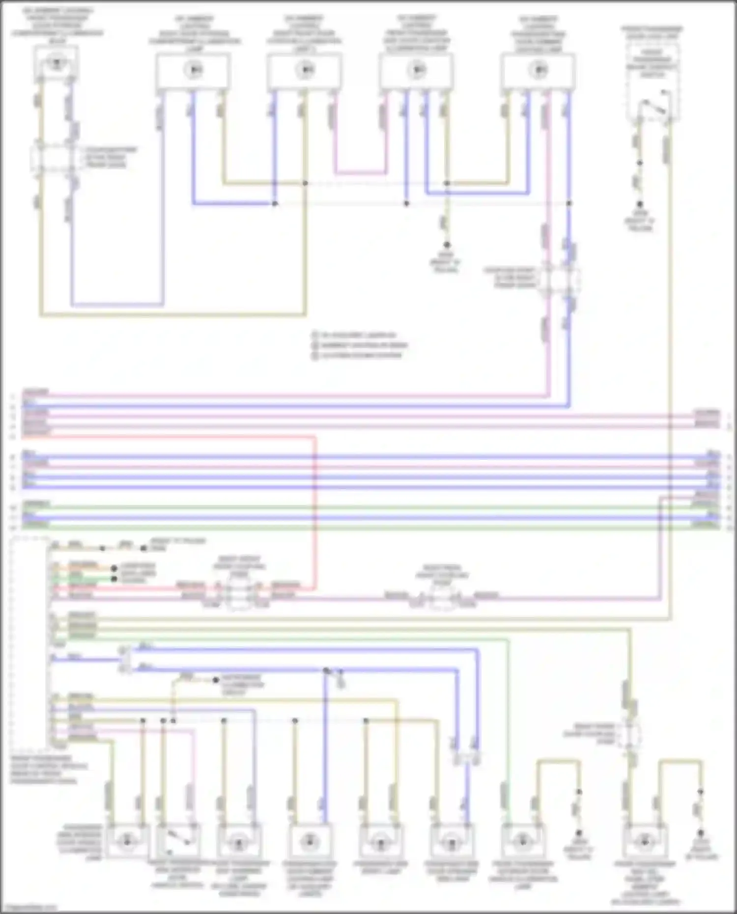 Wiring diagram right front door contour illumination lamp 2 for Audi A8 D5 (2017-2022) (1 of 1)