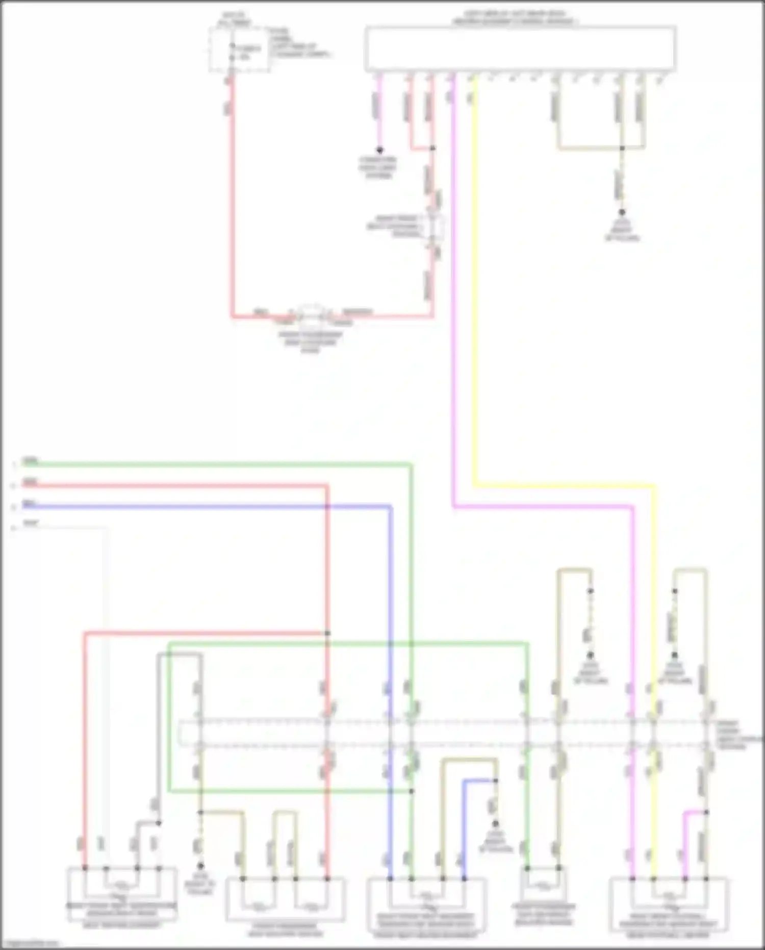 Wiring diagram right front seat temperature sensor, right front seat heating element for Audi A8 D5 (2017-2022) (1 of 2)