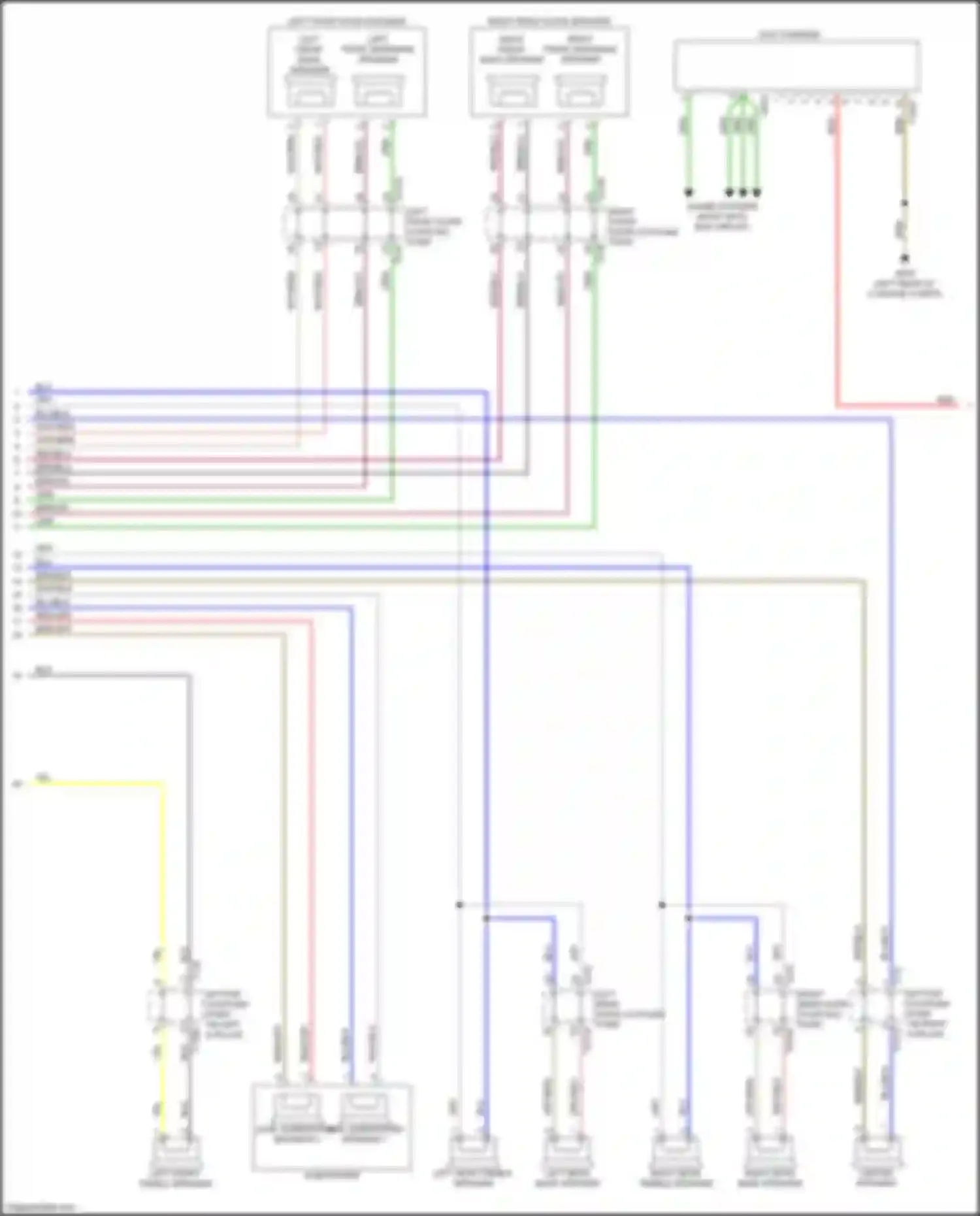 Wiring diagram right rear treble speaker for Audi A8 D5 (2017-2022) (1 of 8)