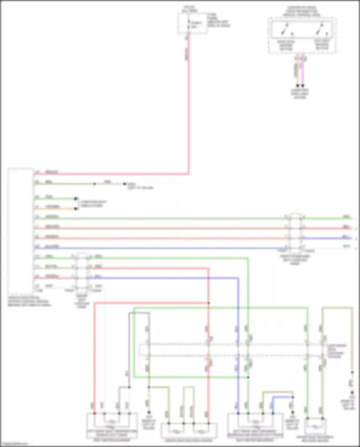 Wiring diagram right seat heating button for Audi A8 D5 (2017-2022) (1 of 3)