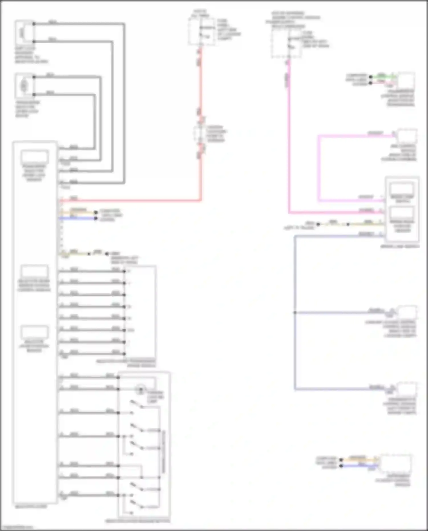 Wiring diagram selector lever release button for Audi A8 D5 (2017-2022) (2 of 2)